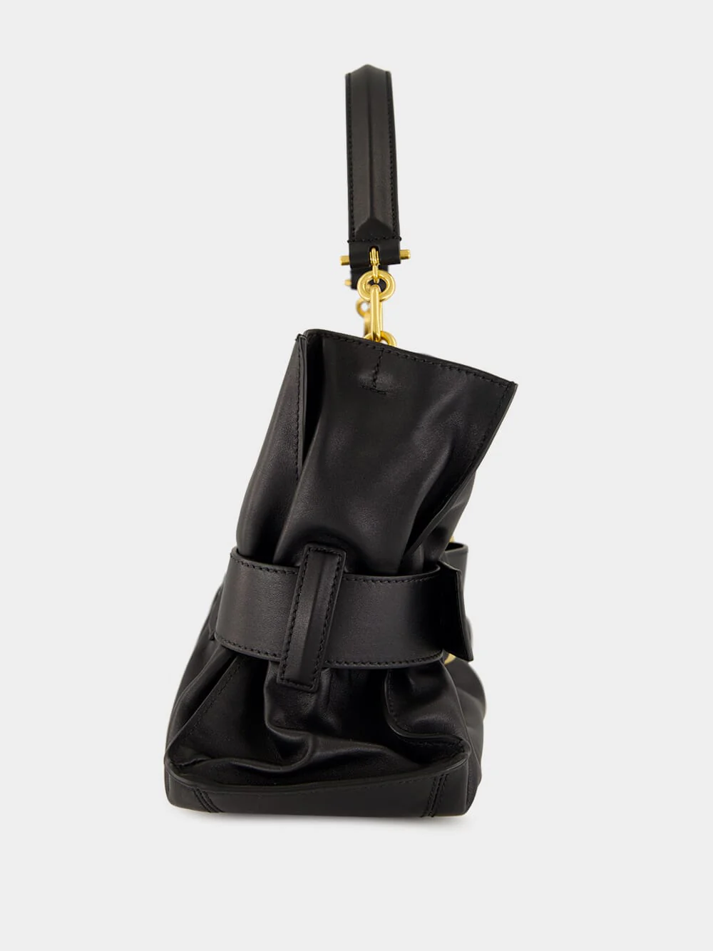 Black Medium Anthem Bag in Calfskin Leather - Image 5