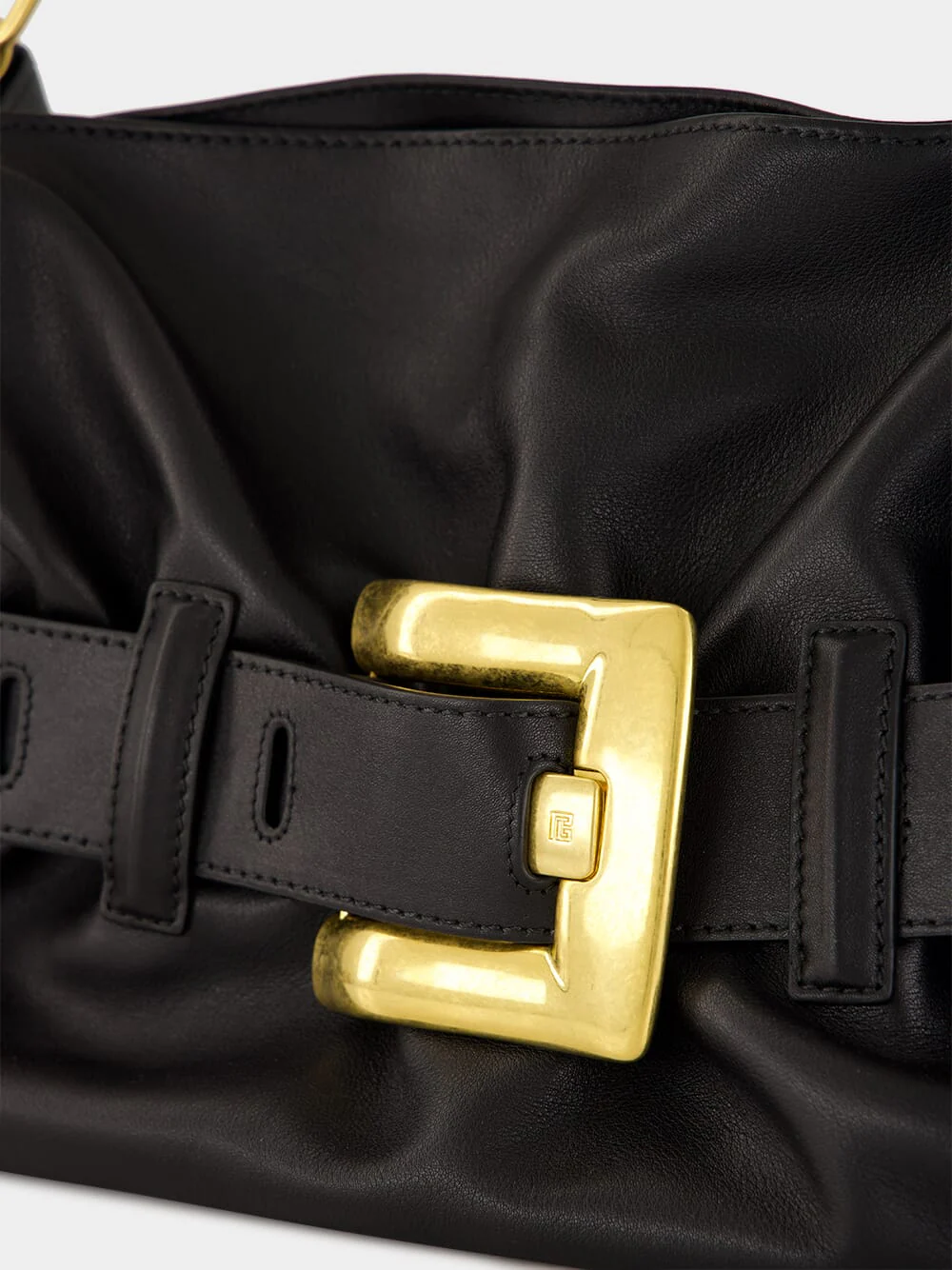 Black Medium Anthem Bag in Calfskin Leather - Image 8