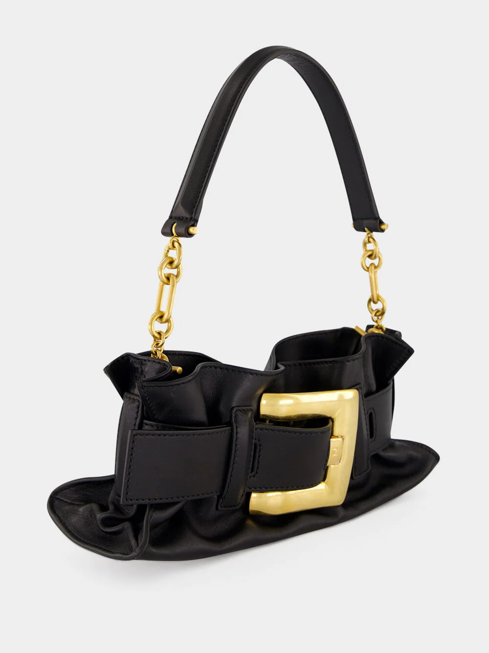 Black Mini Anthem Smooth Leather Bag - Image 3