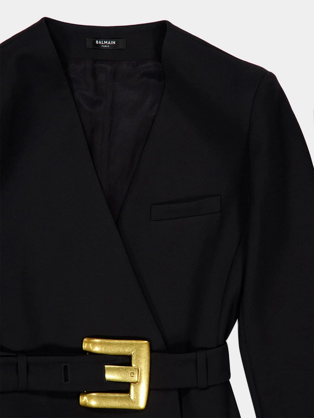 Black Mini Belted Dress - Image 3