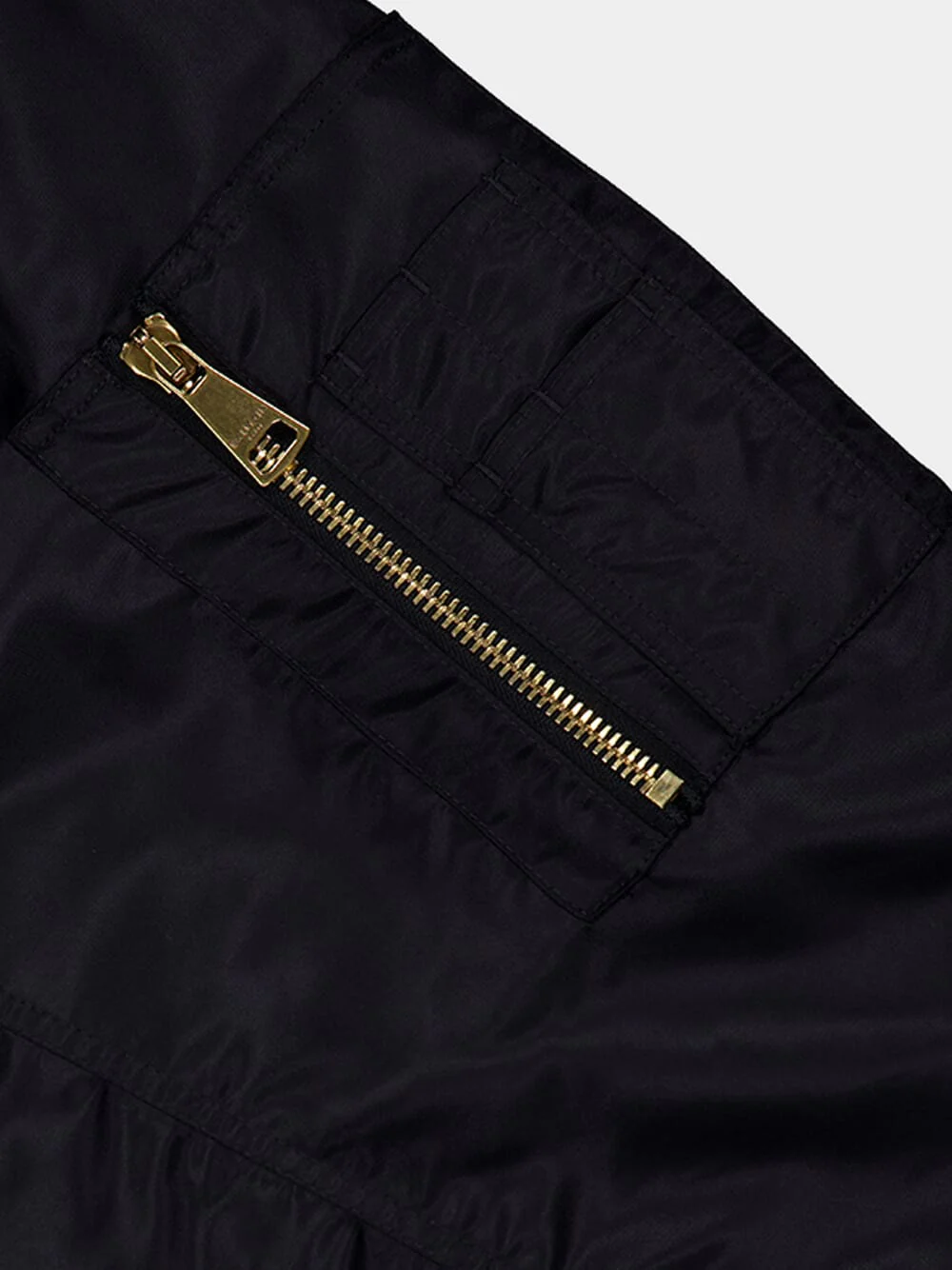 Black Nylon Bomber with Attitude Embroidery - Image 6
