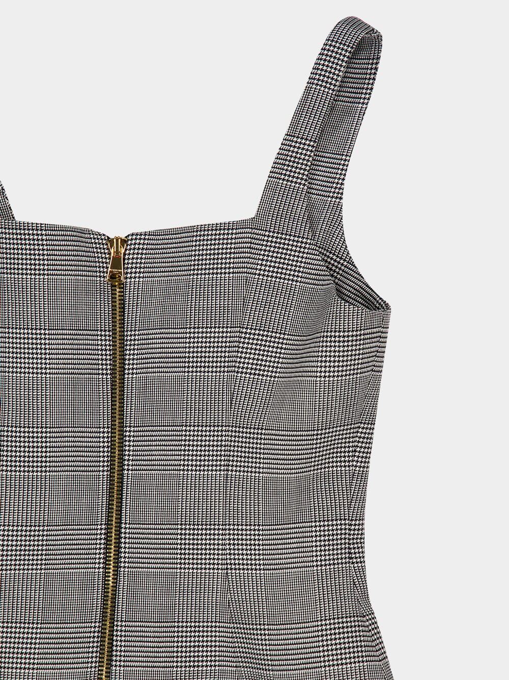Black Prince of Wales Wool Mini Dress - Image 4