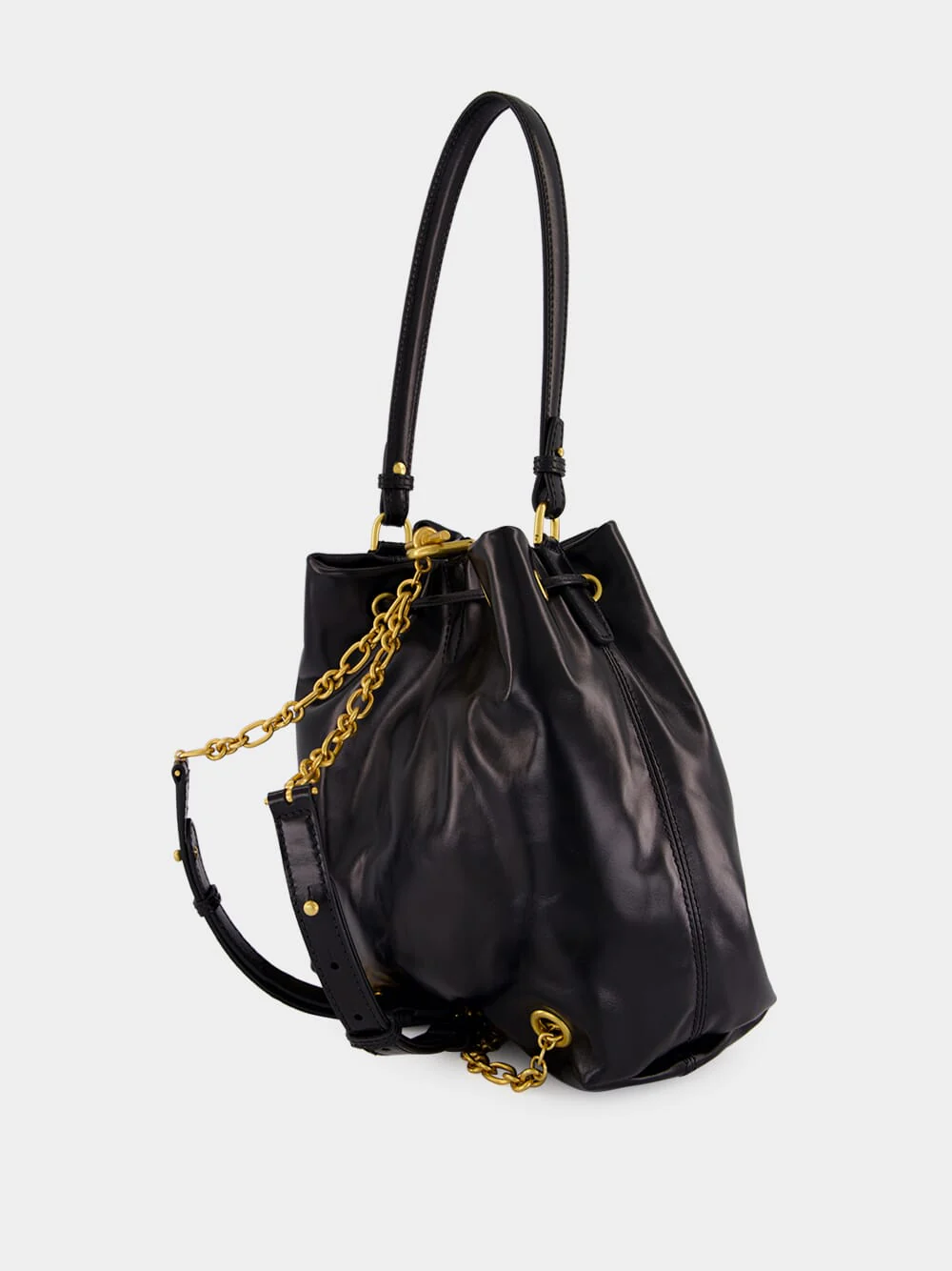 Black Pulse Calfskin Leather Backpack - Image 6