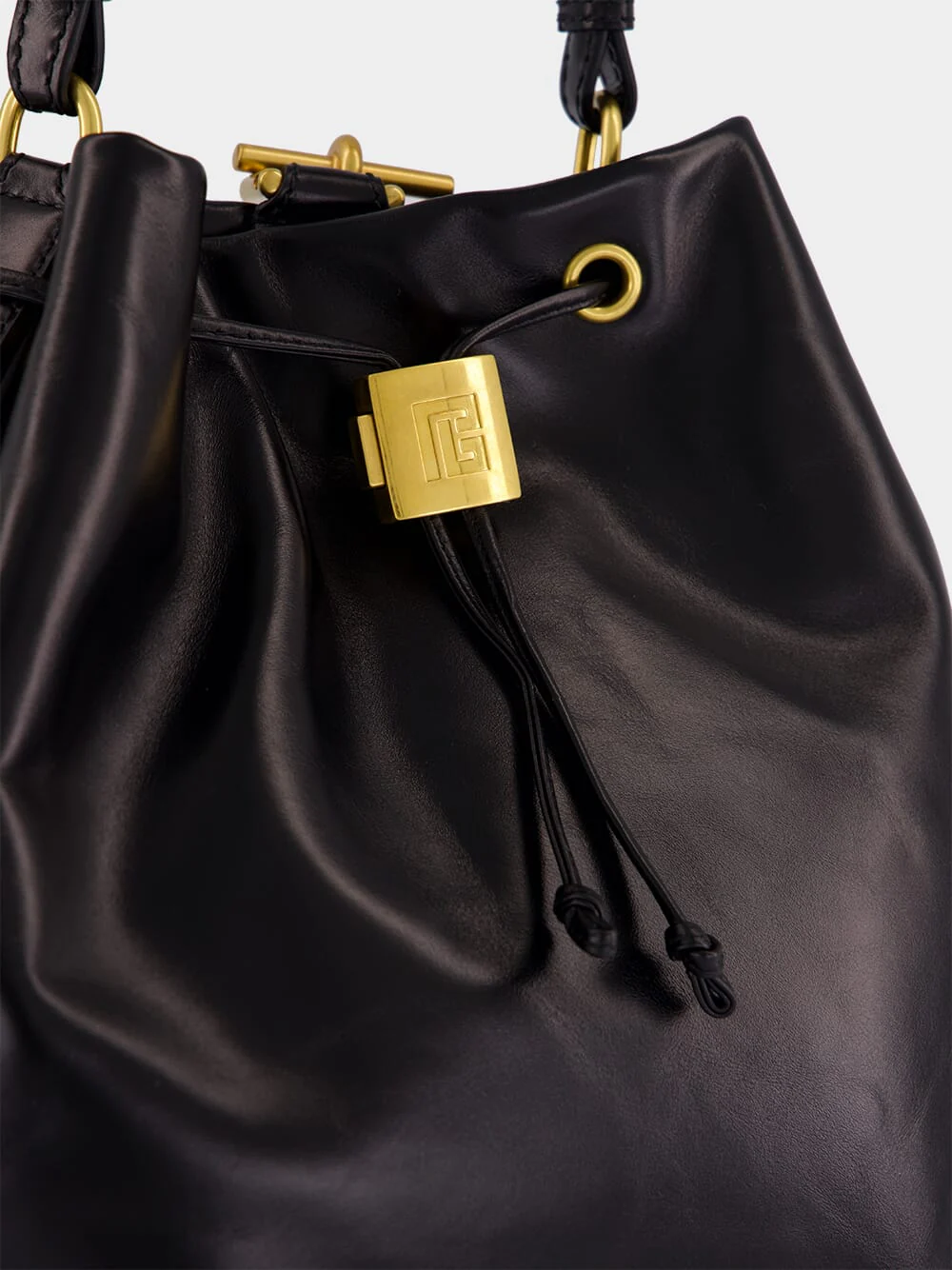 Black Pulse Calfskin Leather Backpack - Image 8