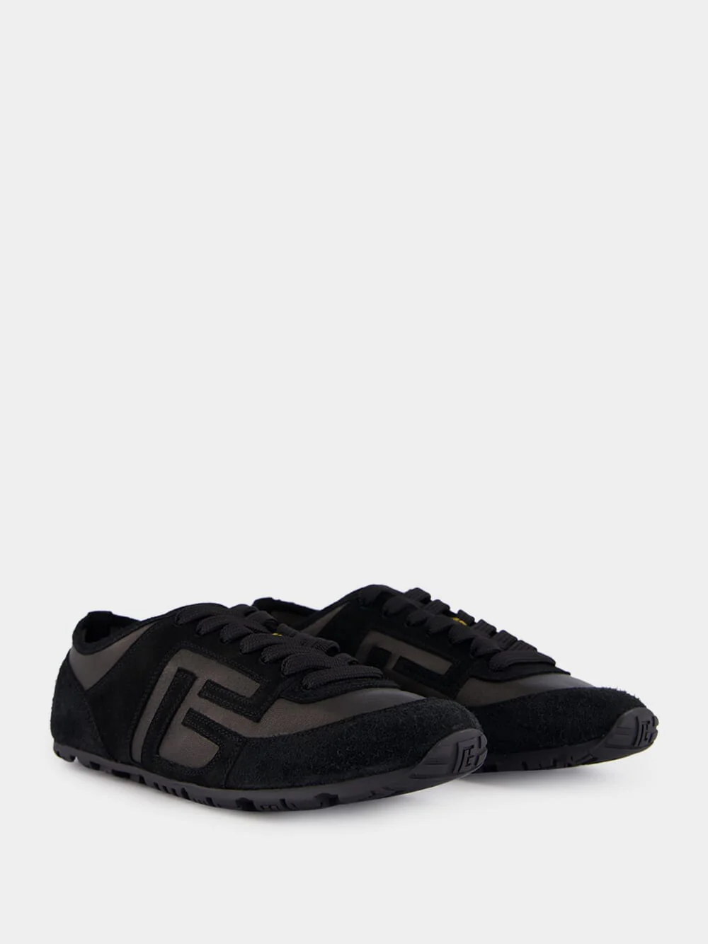 Black Racer 45 Leather Trainers - Image 3