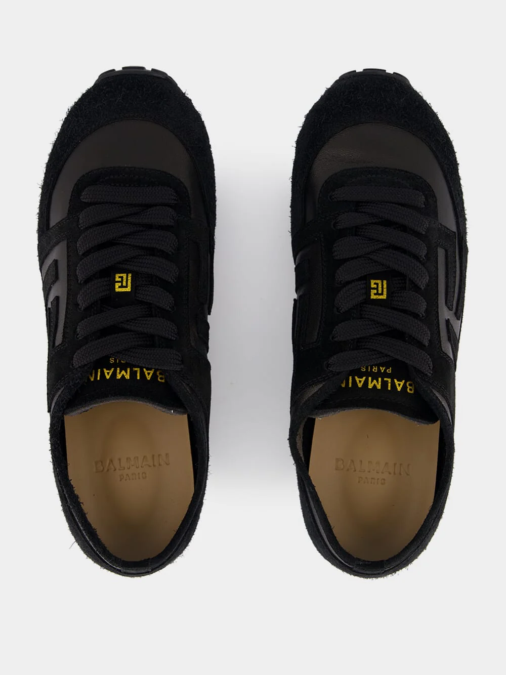 Black Racer 45 Leather Trainers - Image 4