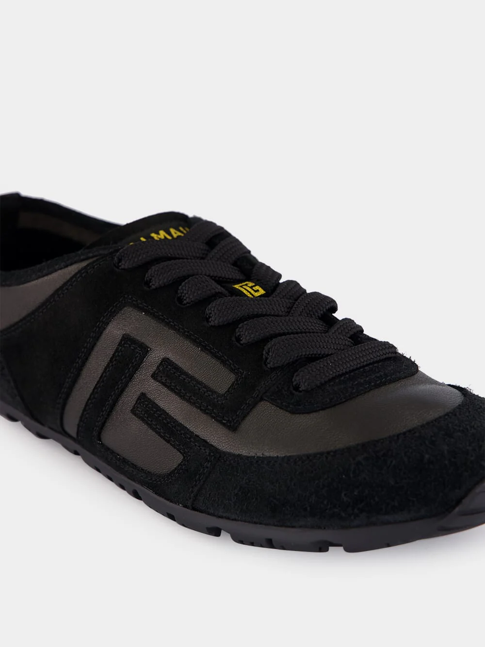 Black Racer 45 Leather Trainers - Image 6