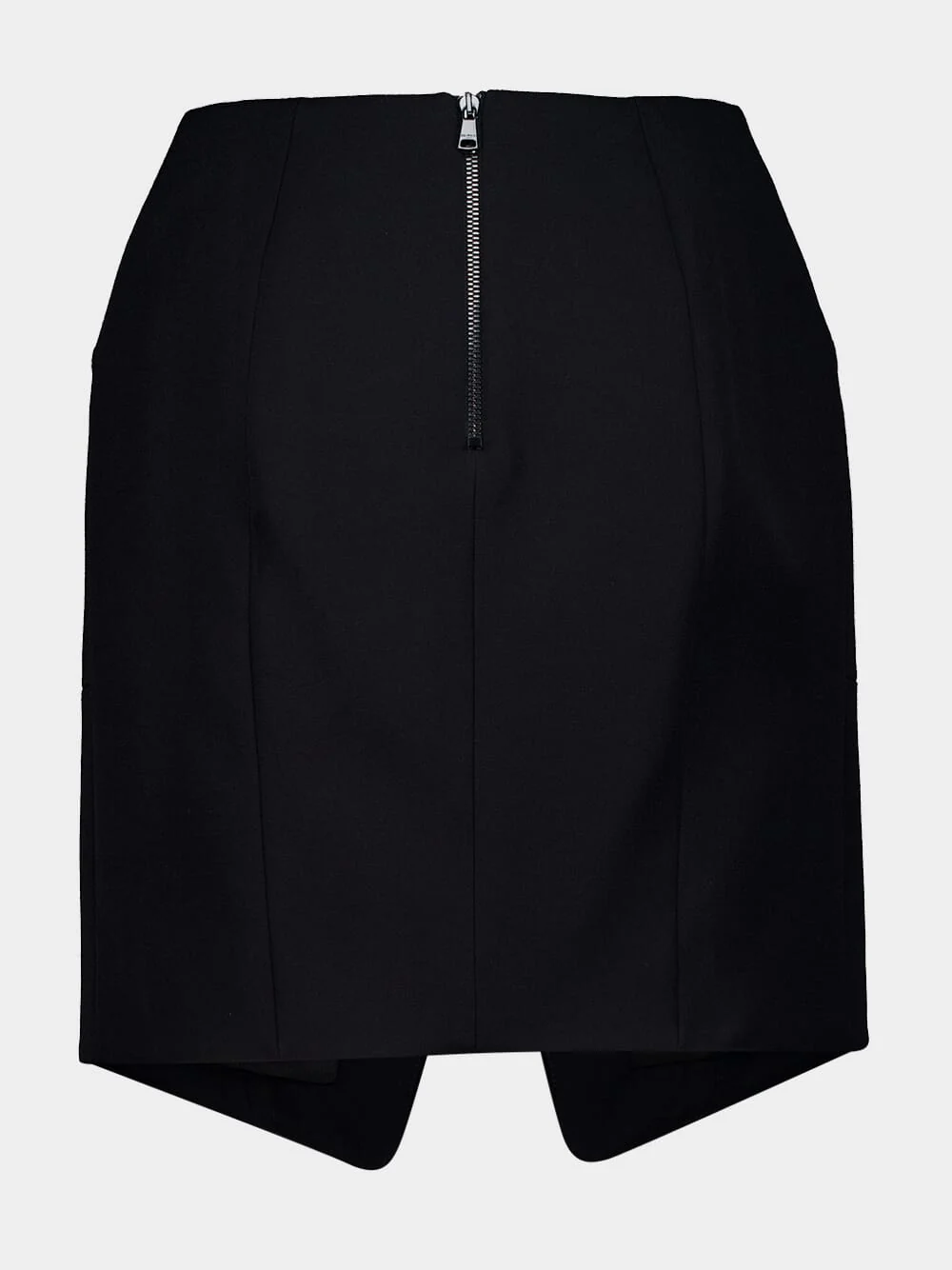 Black Short Grain de Poudre Skirt - Image 3