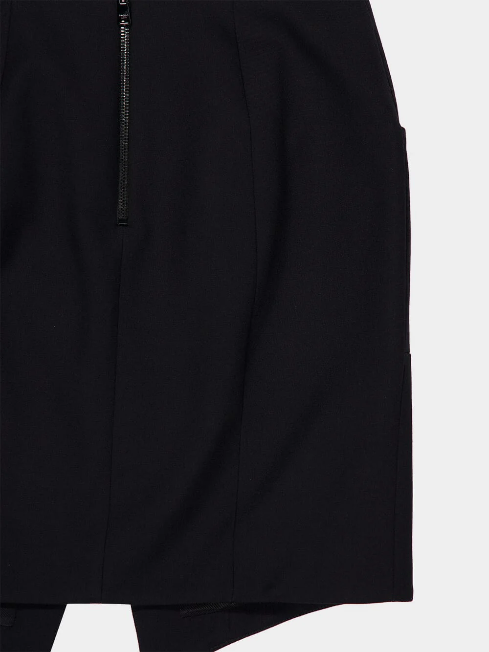 Black Short Grain de Poudre Skirt - Image 6
