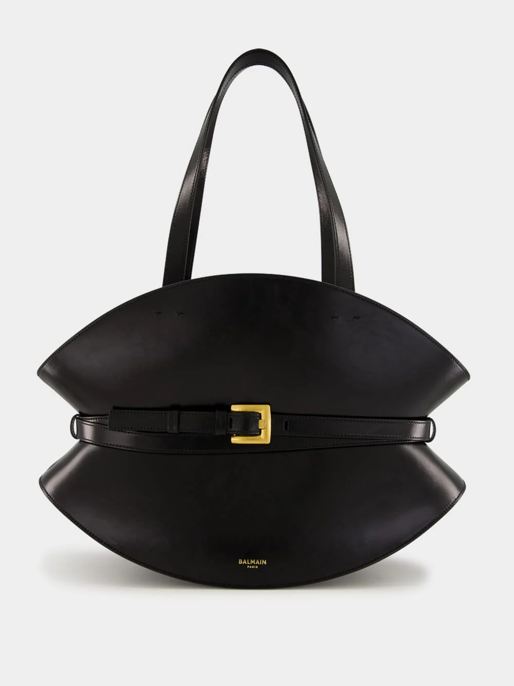 Black Shuffle Medium Leather Bag