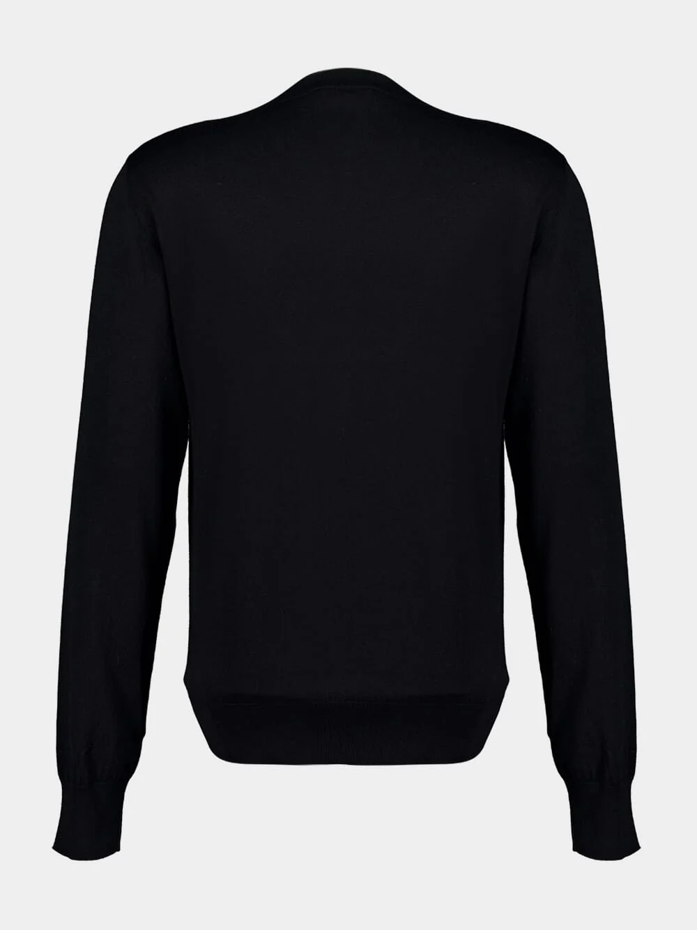 Black Silk-Cotton Jumper with PB Logo - Image 4
