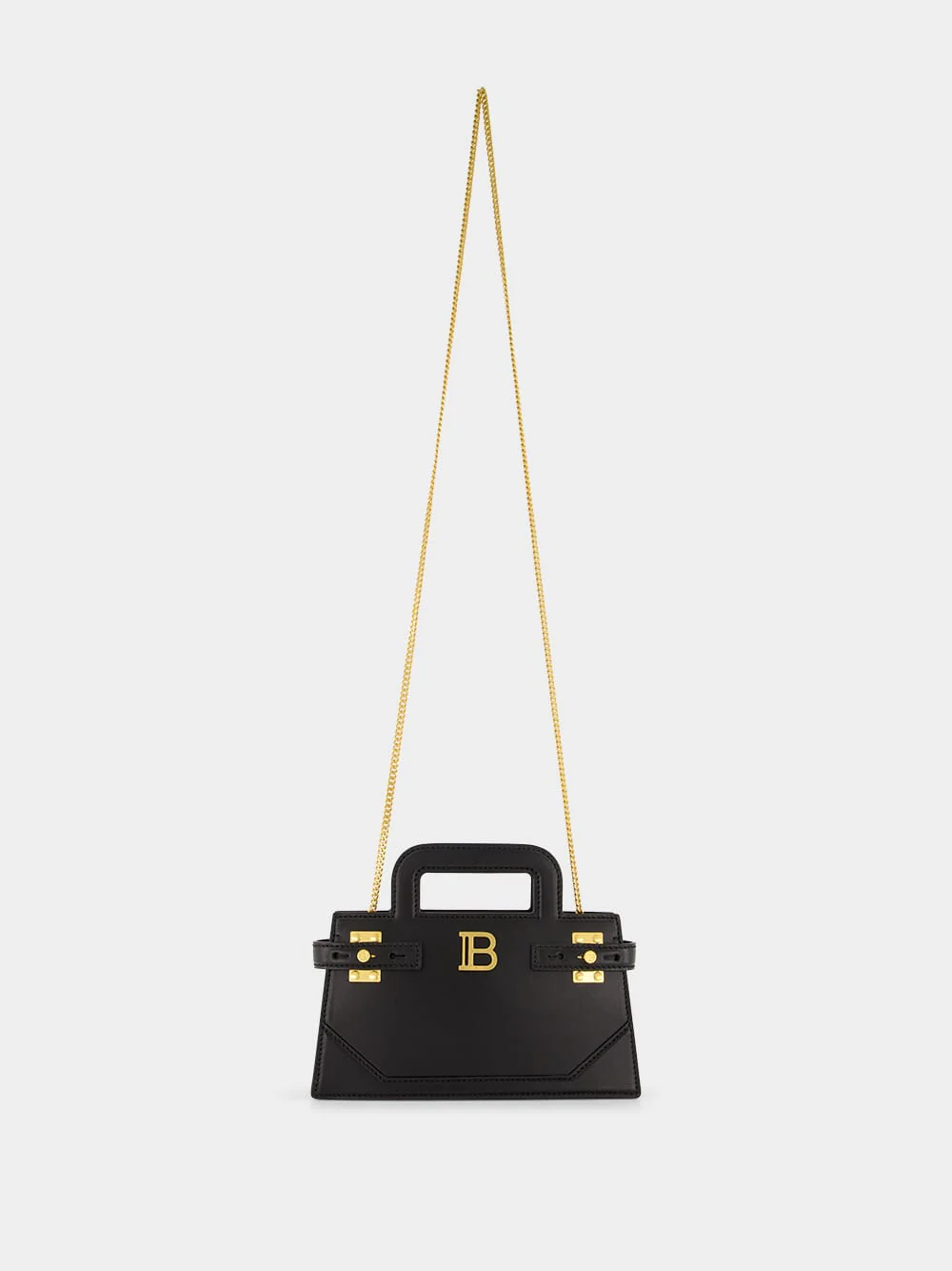 Black Small B-Buzz Top Handle Bag in Calfskin - Image 3