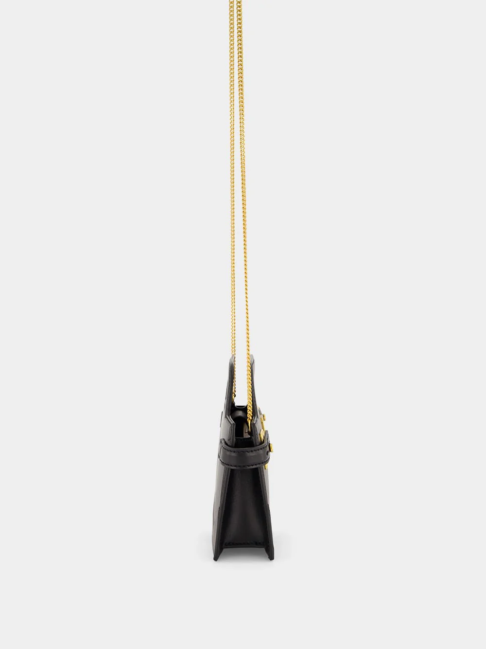 Black Small B-Buzz Top Handle Bag in Calfskin - Image 5