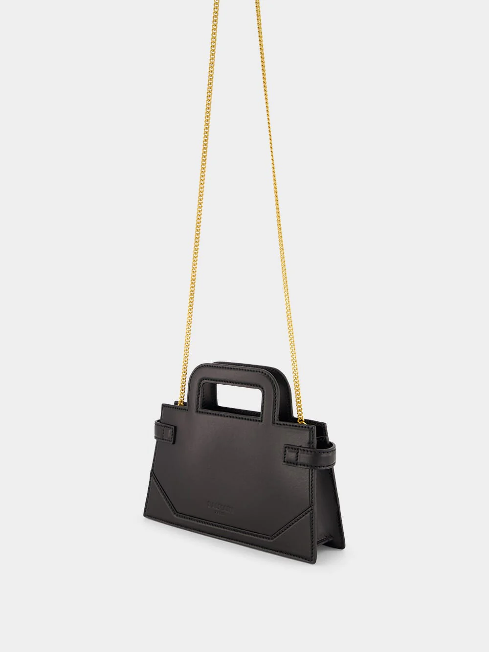 Black Small B-Buzz Top Handle Bag in Calfskin - Image 6