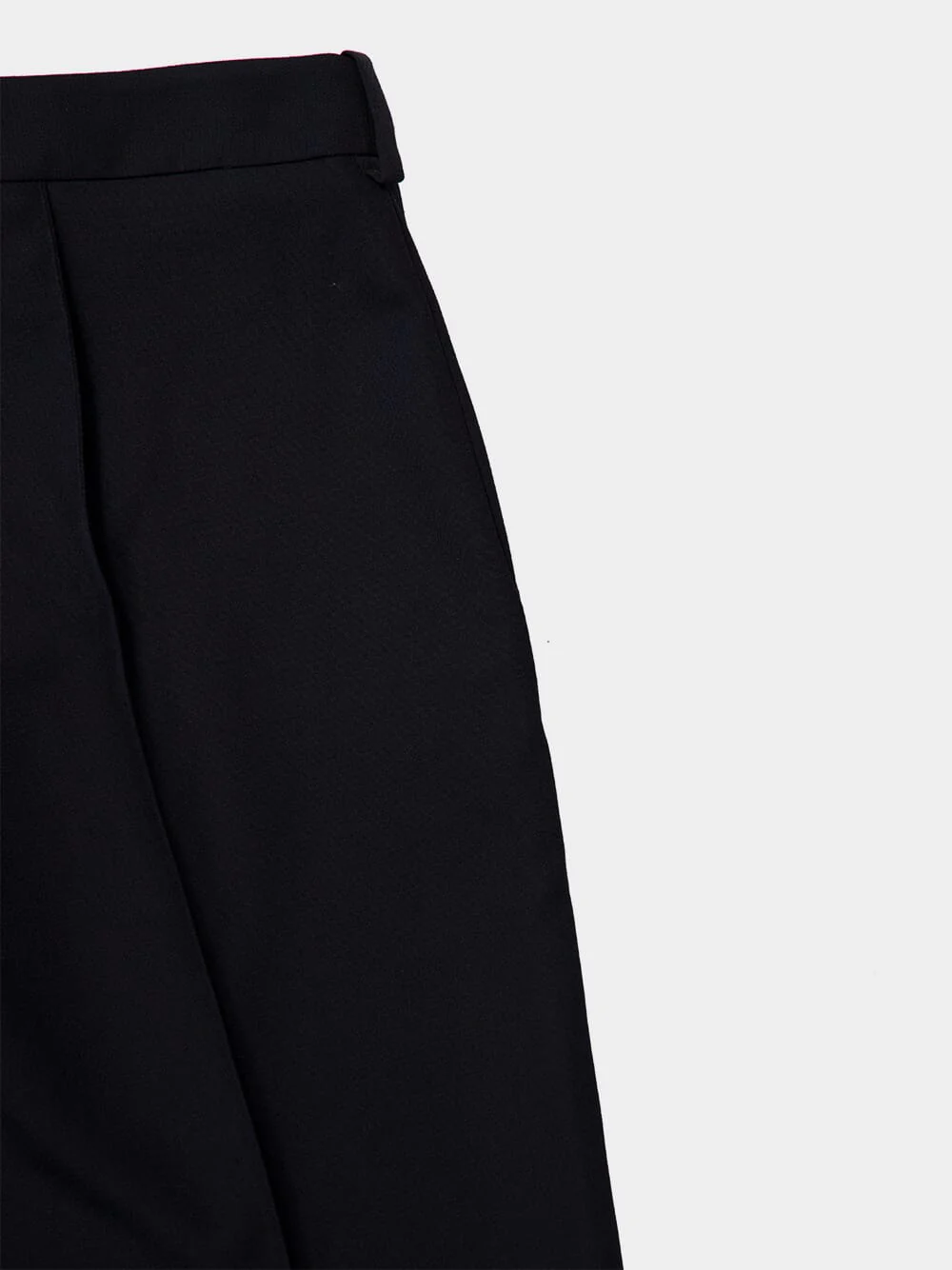 Black Tailored Grain de Poudre Trousers - Image 5