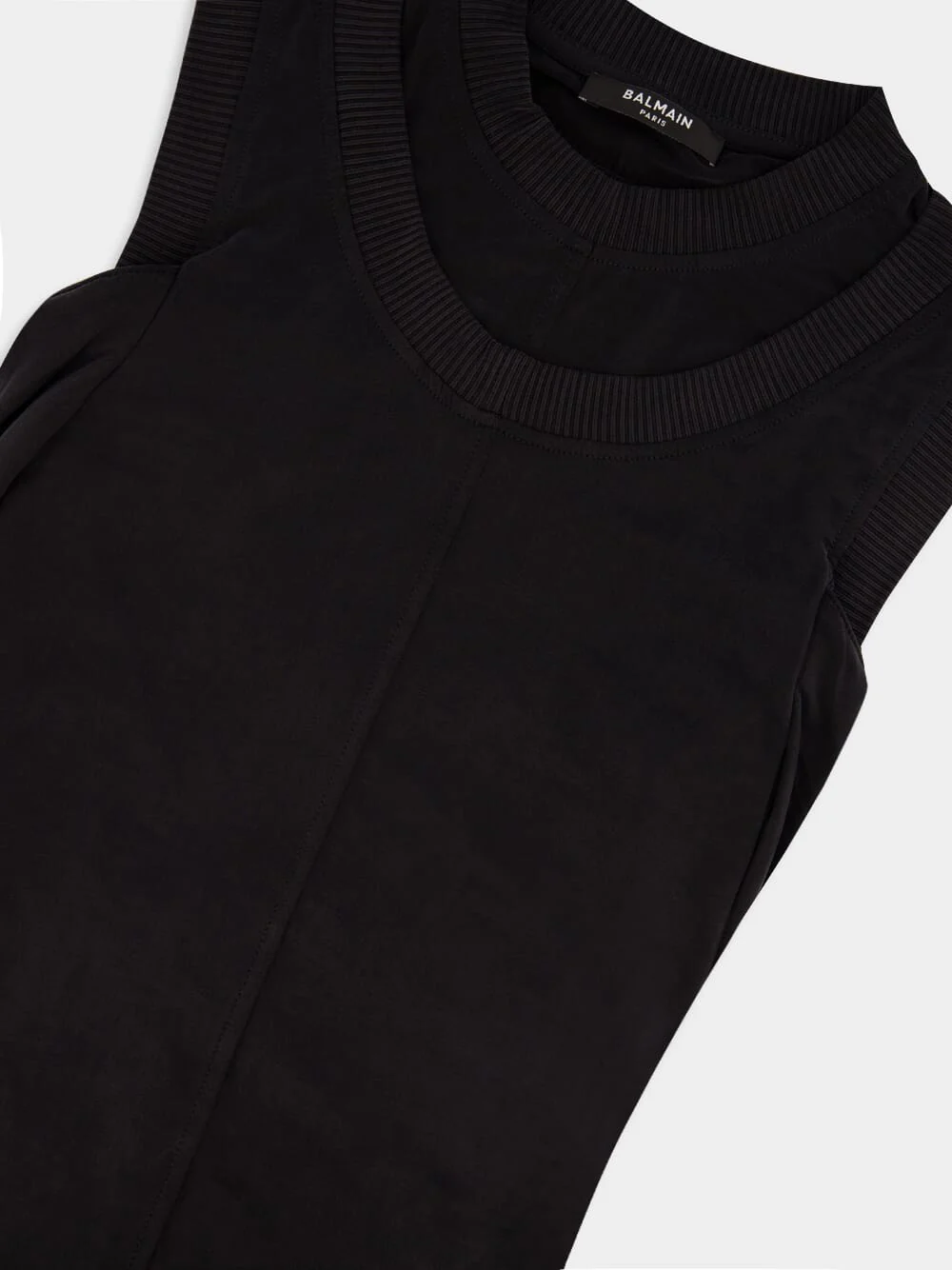 Black Twisted Double-Collar Tank Top - Image 7