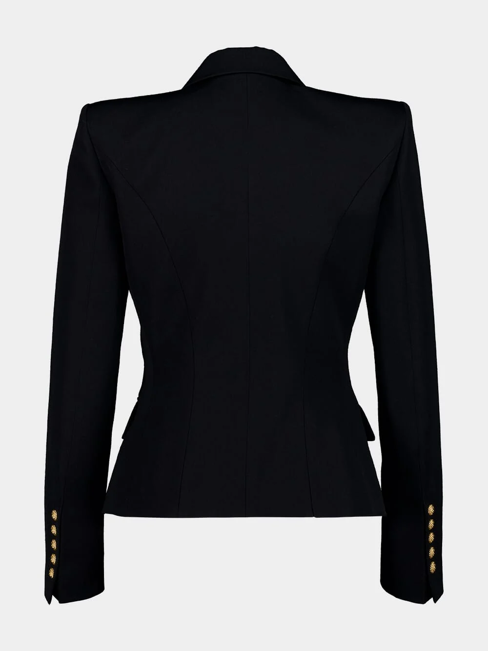 Black Virgin Wool 6-Button Jacket - Image 2