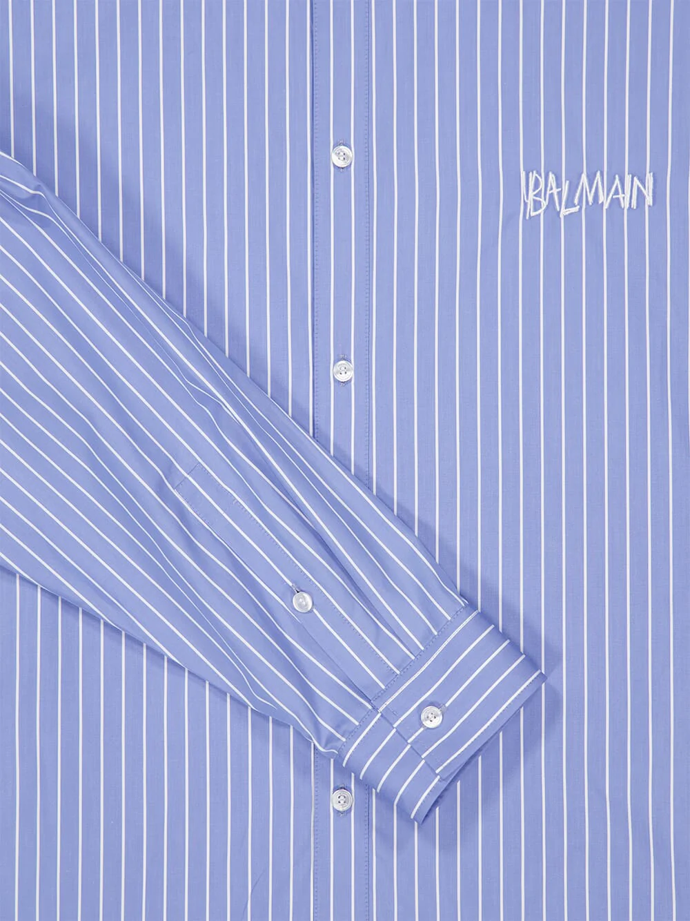 Blue Relaxed Fit Striped Cotton Shirt - Image 6