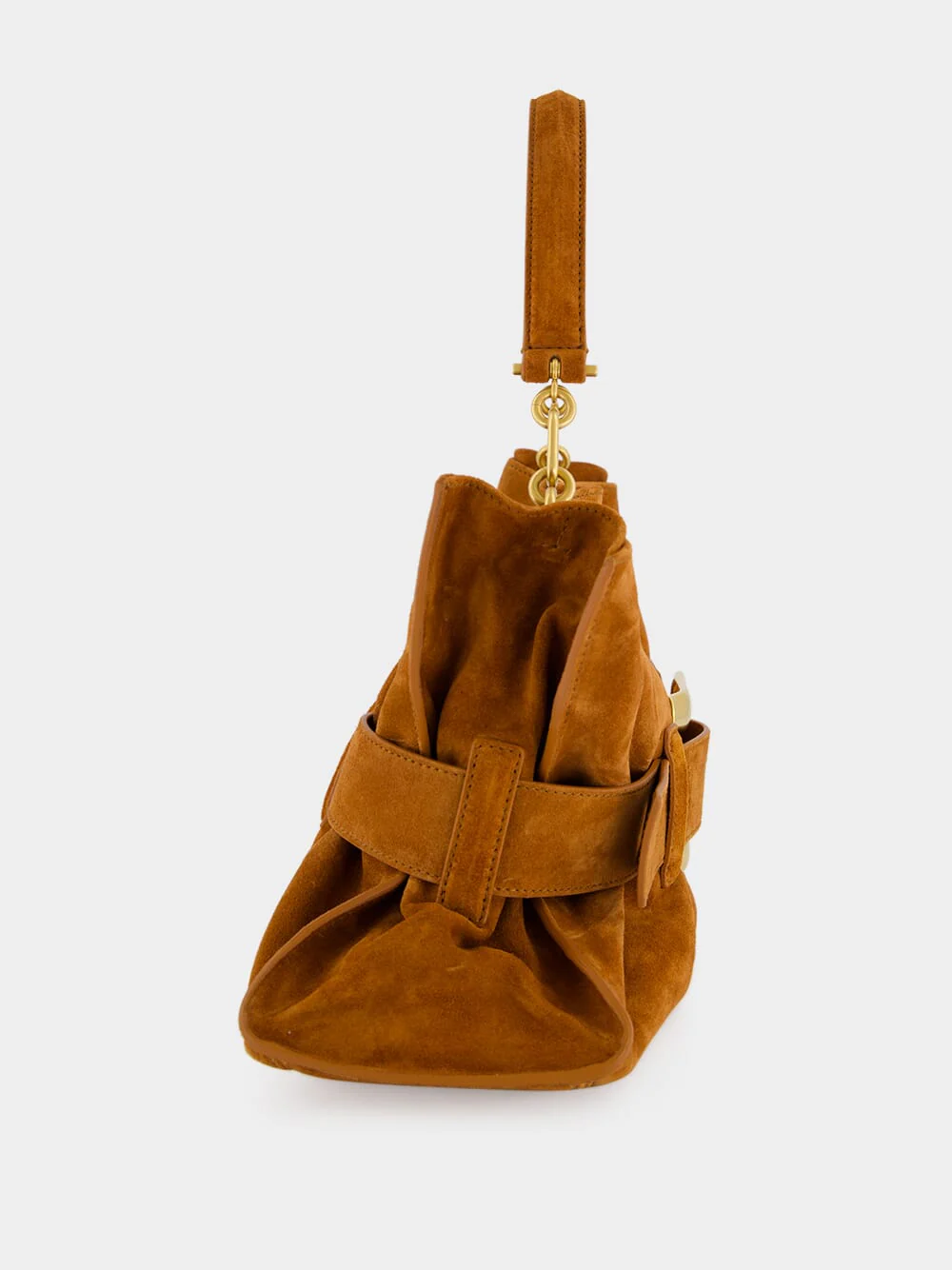 Brown Anthem Medium Suede Leather Bag - Image 5
