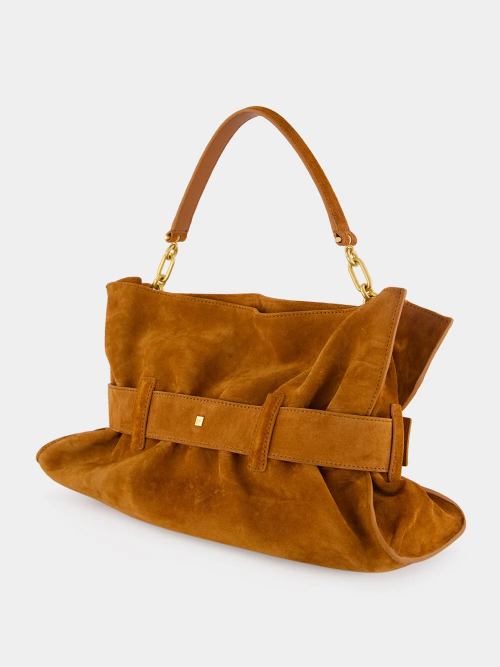 Brown Anthem Medium Suede Leather Bag - Image 6