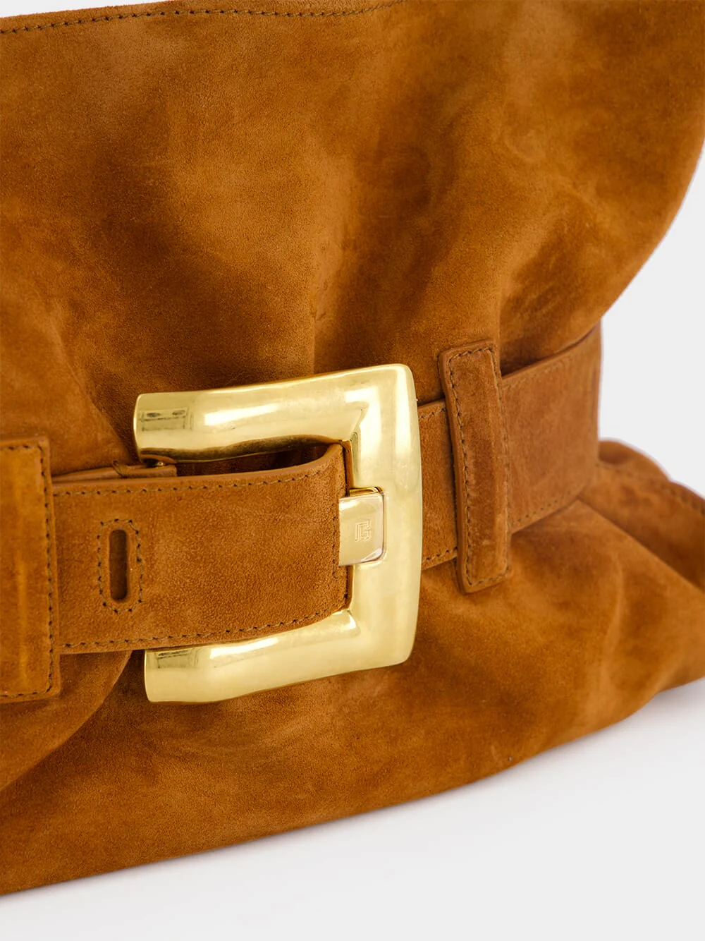 Brown Anthem Medium Suede Leather Bag - Image 8