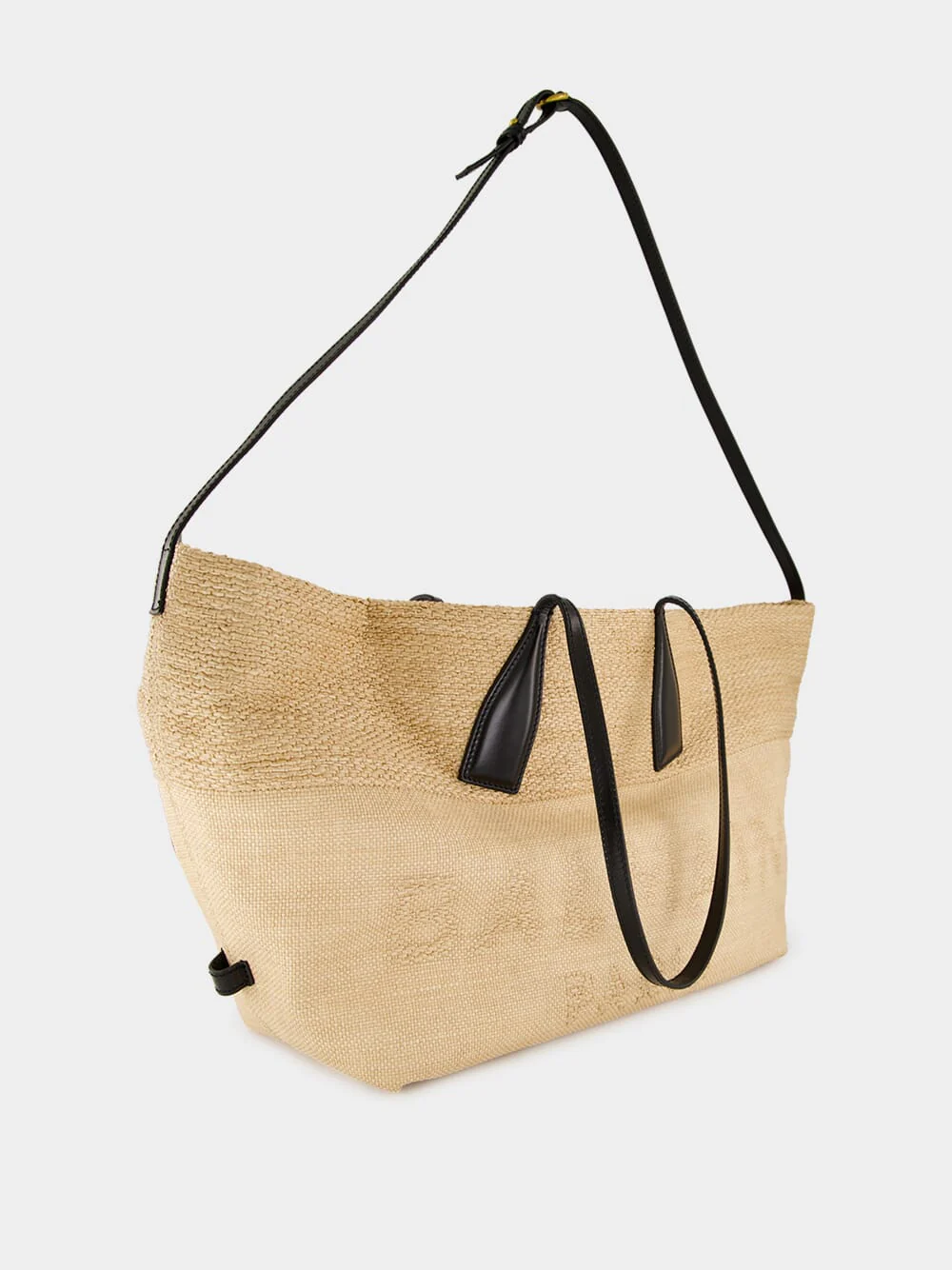 Brown Track Raffia Tote Bag - Image 5