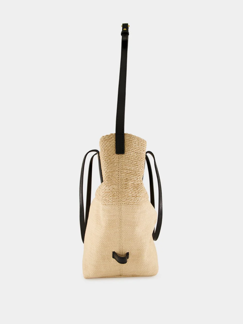 Brown Track Raffia Tote Bag - Image 6