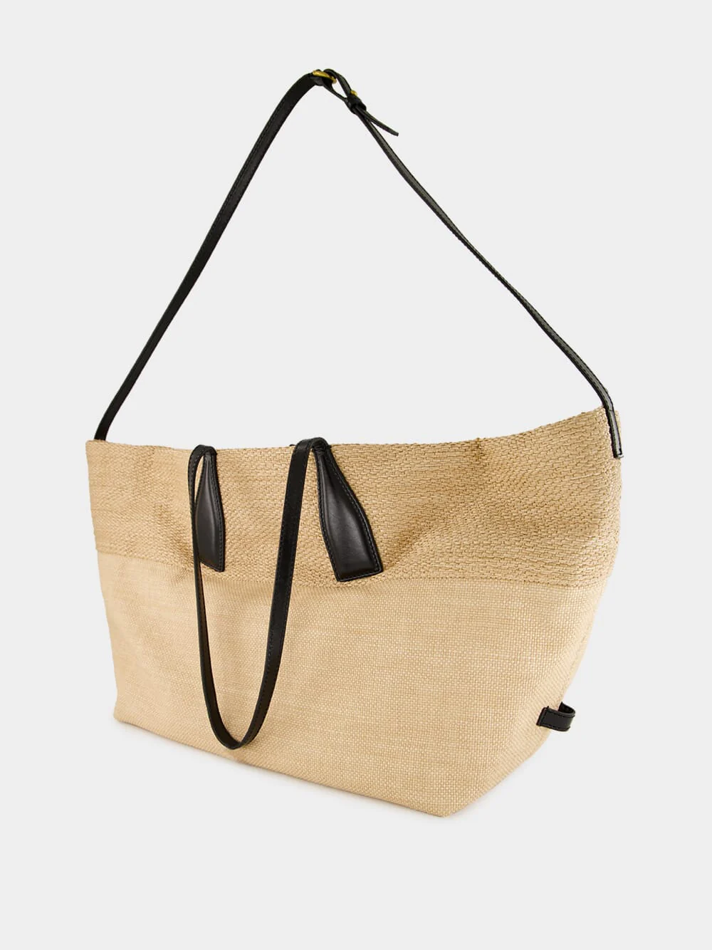 Brown Track Raffia Tote Bag - Image 7