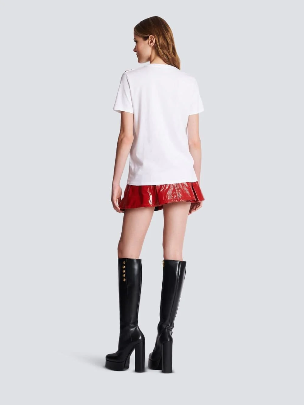 White Cotton Logo T-Shirt - Image 4