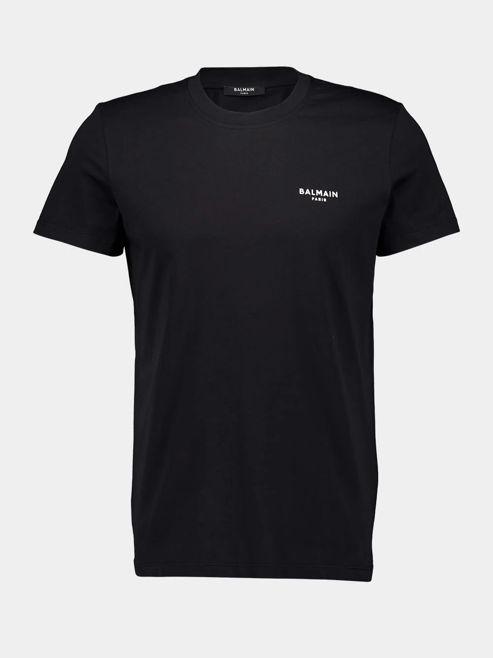 Black Balmain Paris Flocked T-Shirt