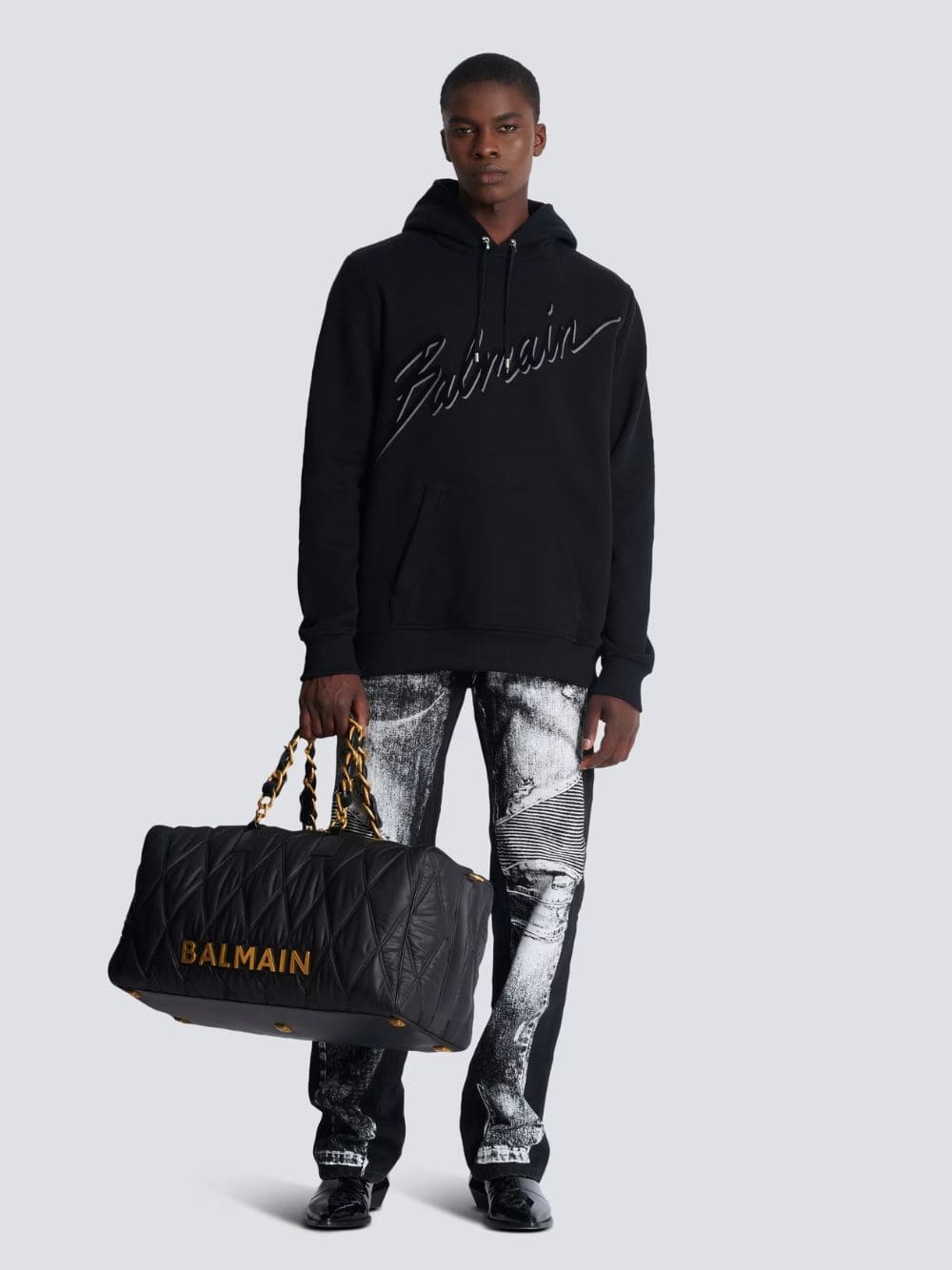 Black Flocked Sweatshirt - Image 7