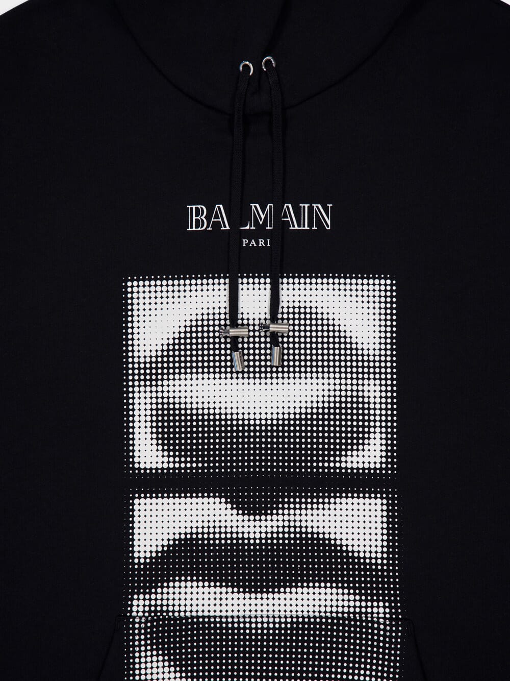 Black Kiss Print Hoodie - Image 5