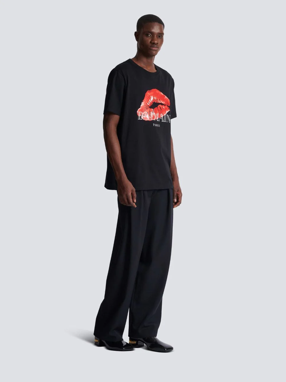 Black Kiss Print T-Shirt - Image 2