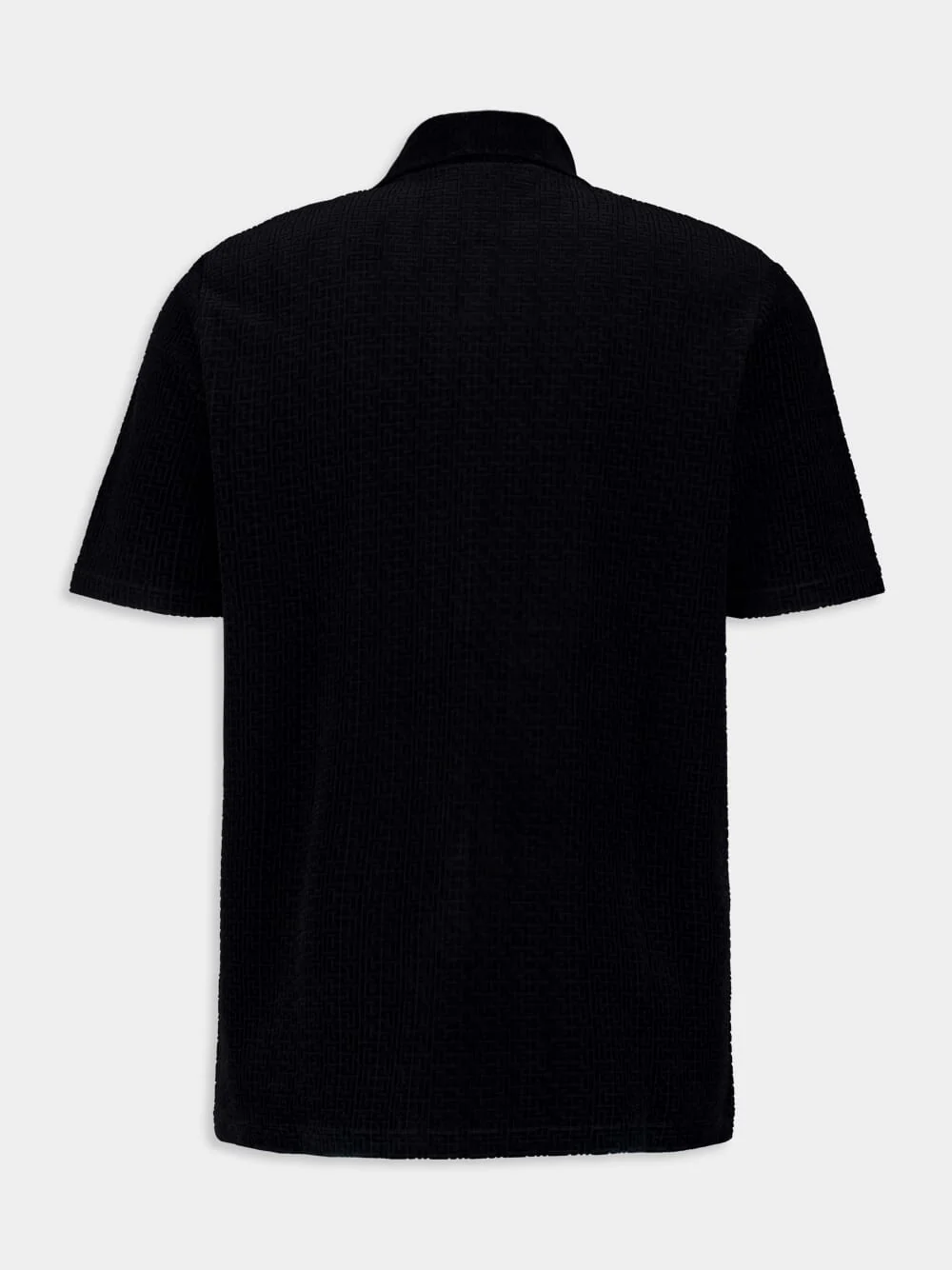 Black Lip Motif Collared Polo Shirt - Image 2