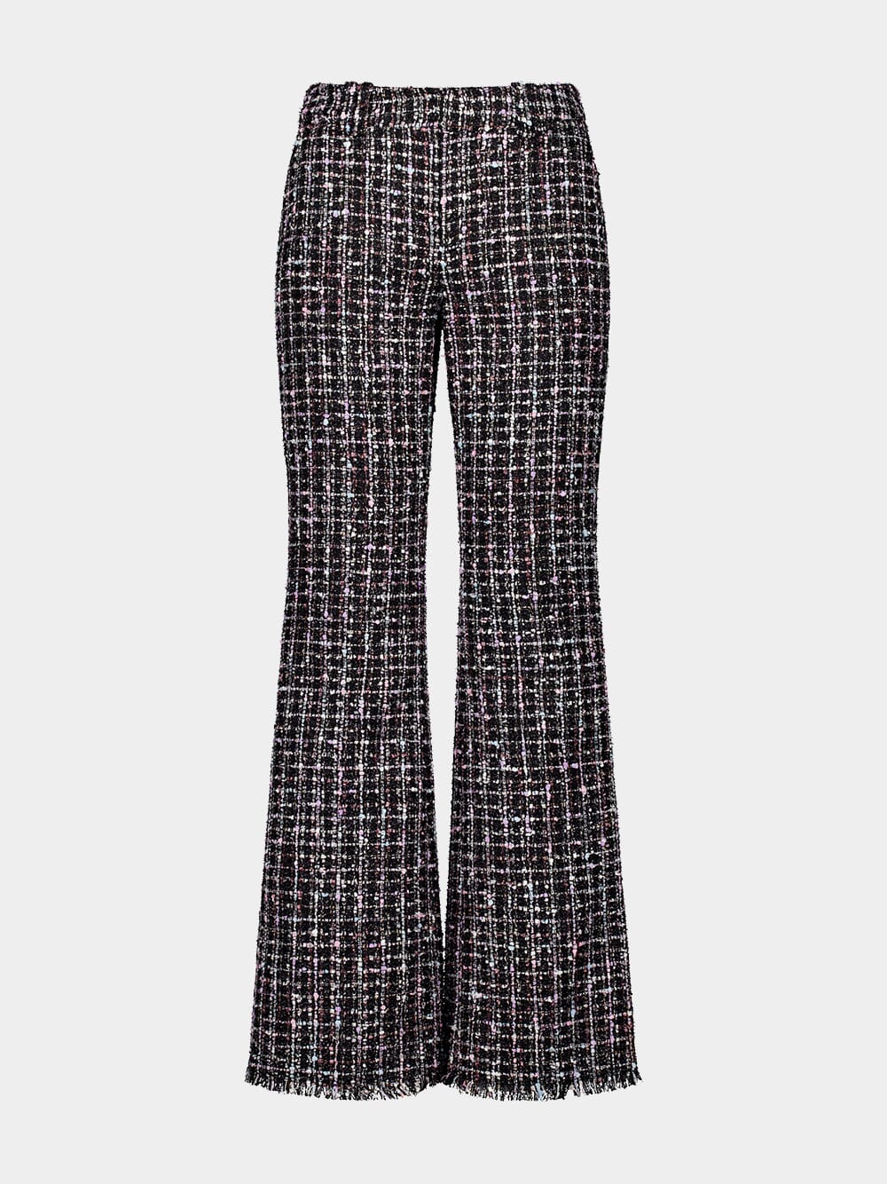 Black Tweed Flared Pants - Image 2