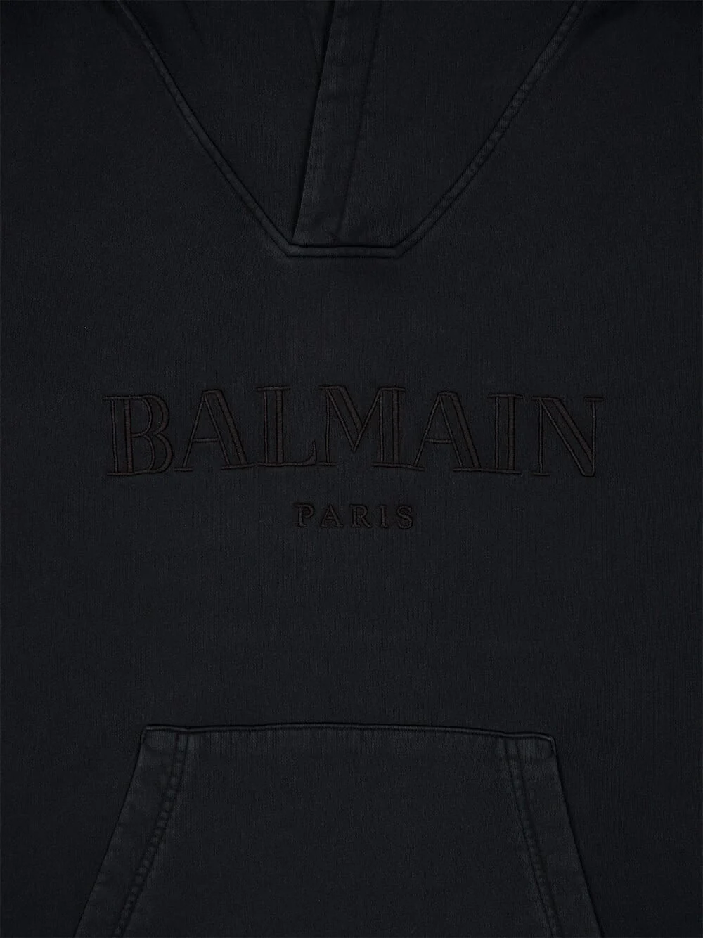 Black Vintage Balmain Embroidered Hoodie - Image 3