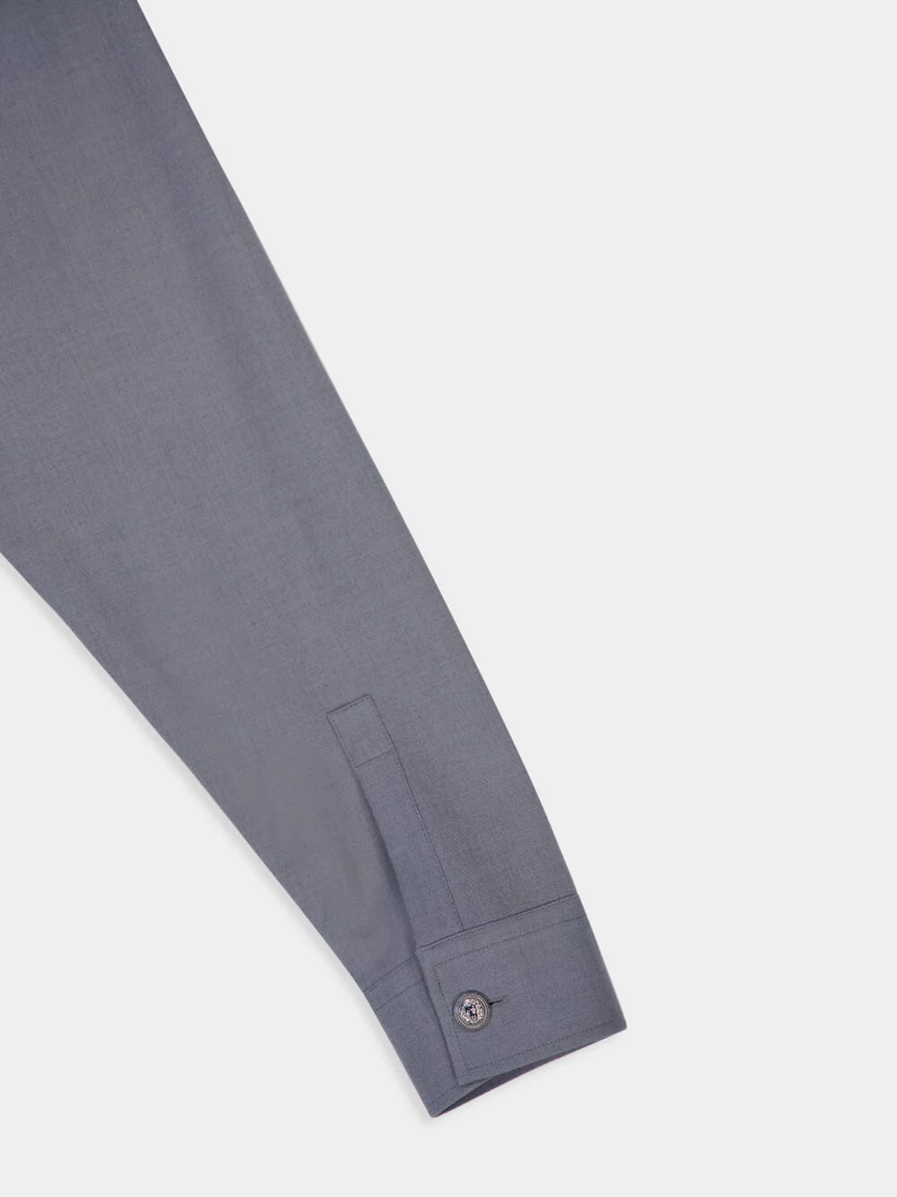 Grey Shirt with Embossed Silver Buttons - Image 4