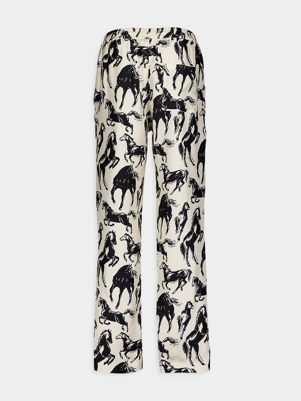 Horse-Print Silk Trousers - Image 3