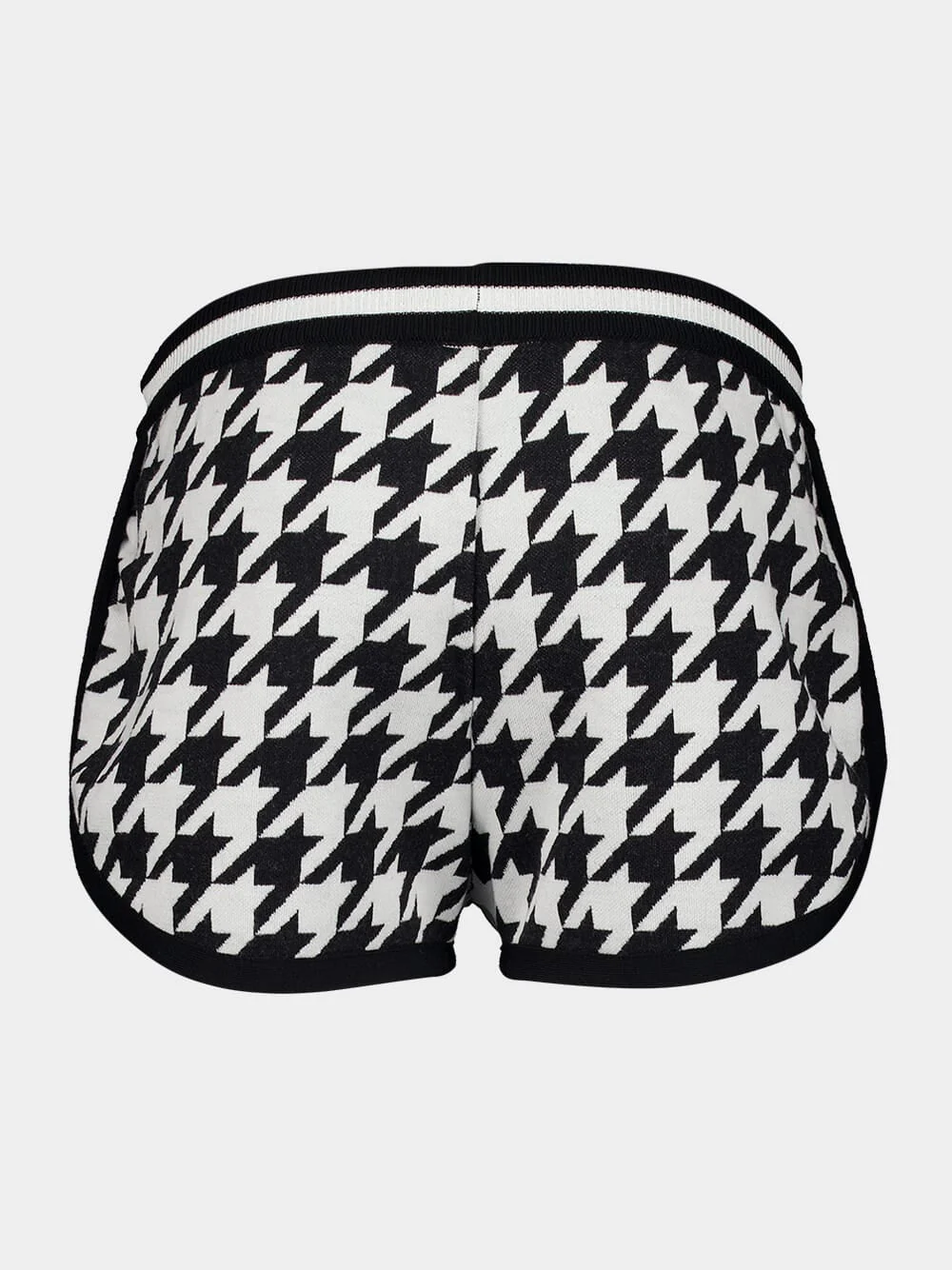 Houndstooth Jacquard Knit Shorts - Image 2
