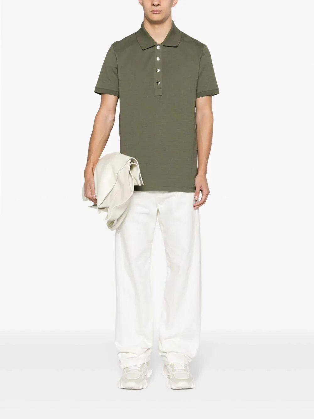 Jacquard Cotton Polo - Image 5