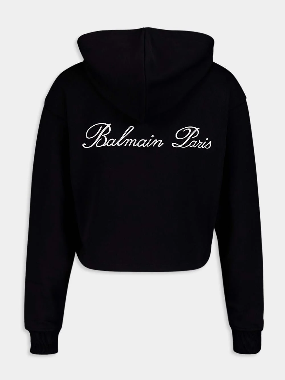 Logo Embellished Crop Hoodie - Image 3