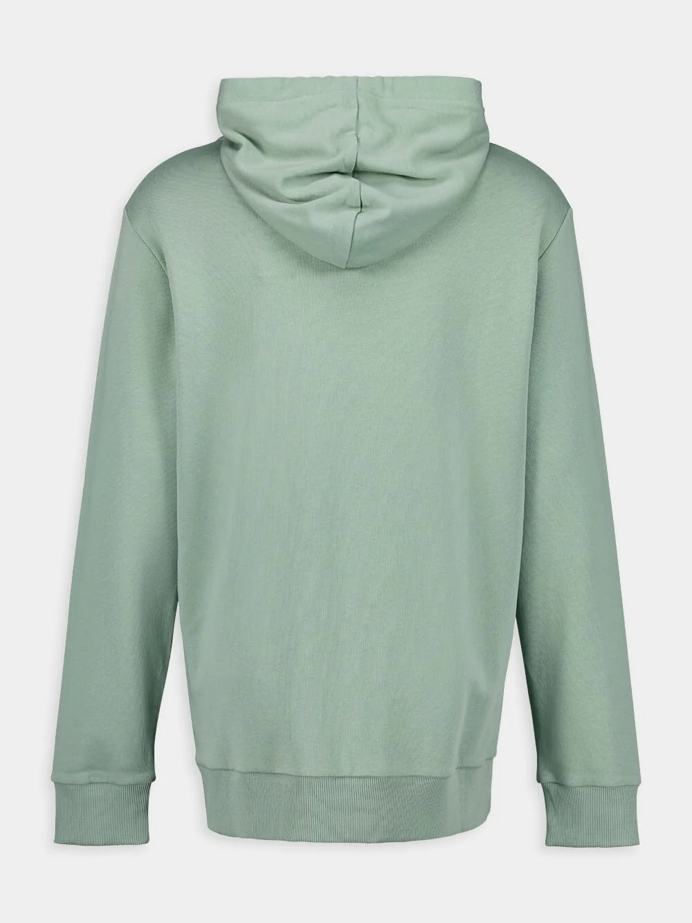 Logo-Embossed Green Cotton Hoodie - Image 2