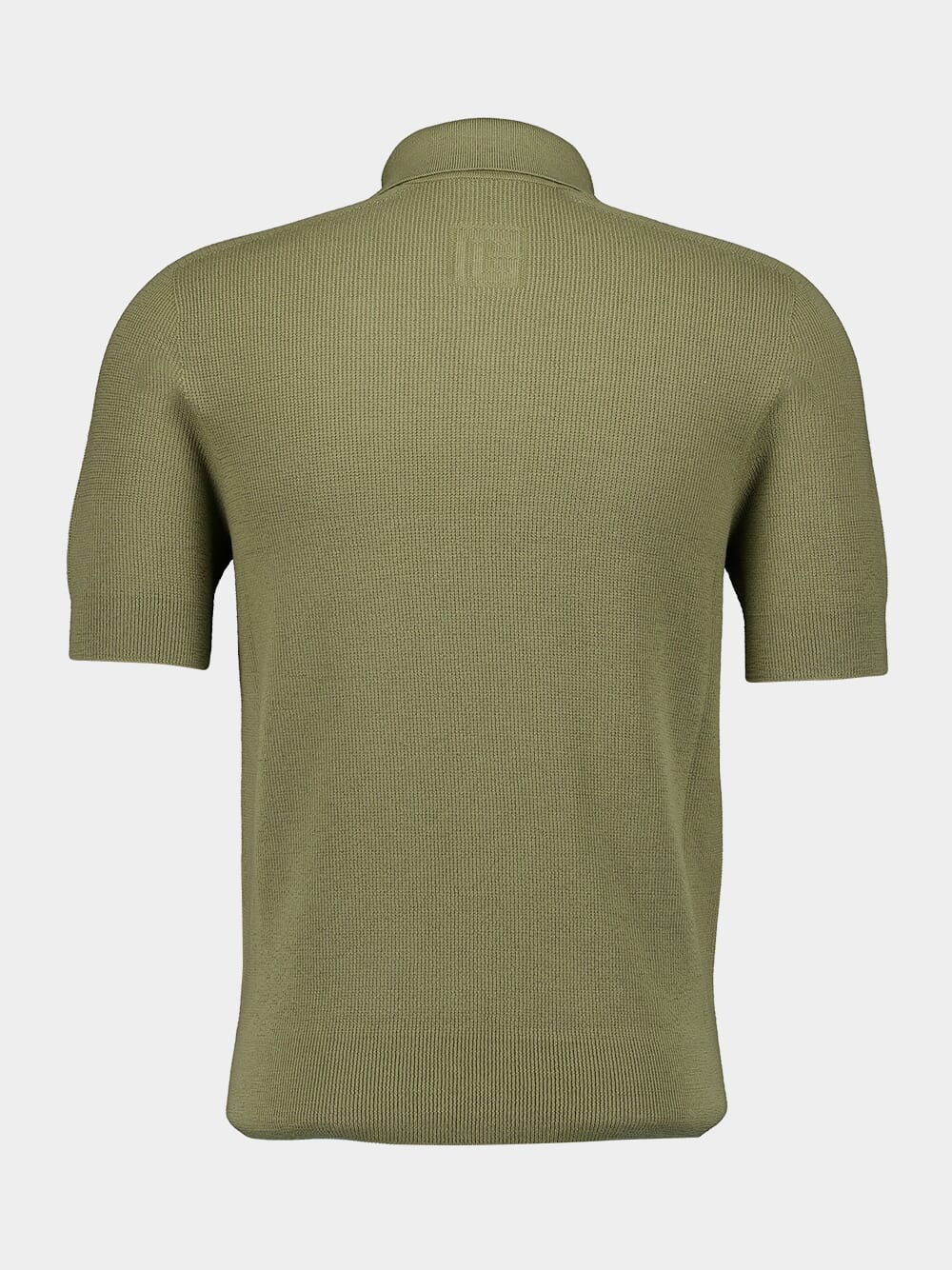 Merino Wool Khaki Polo Shirt - Image 2