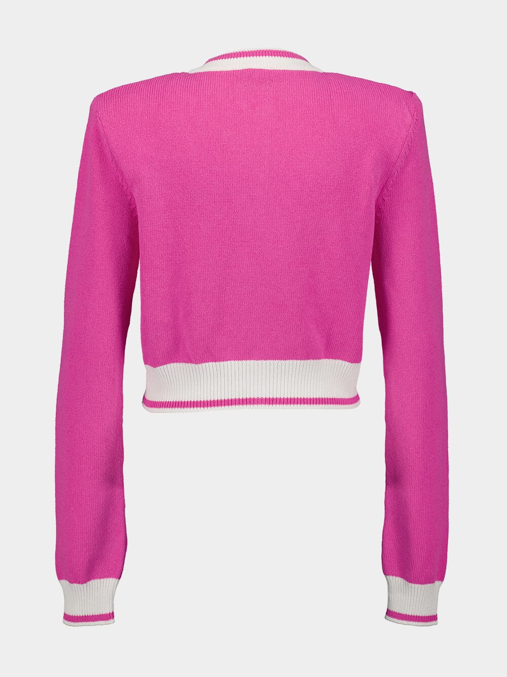 Pink Balmain Signature Knit Cardigan - Image 3