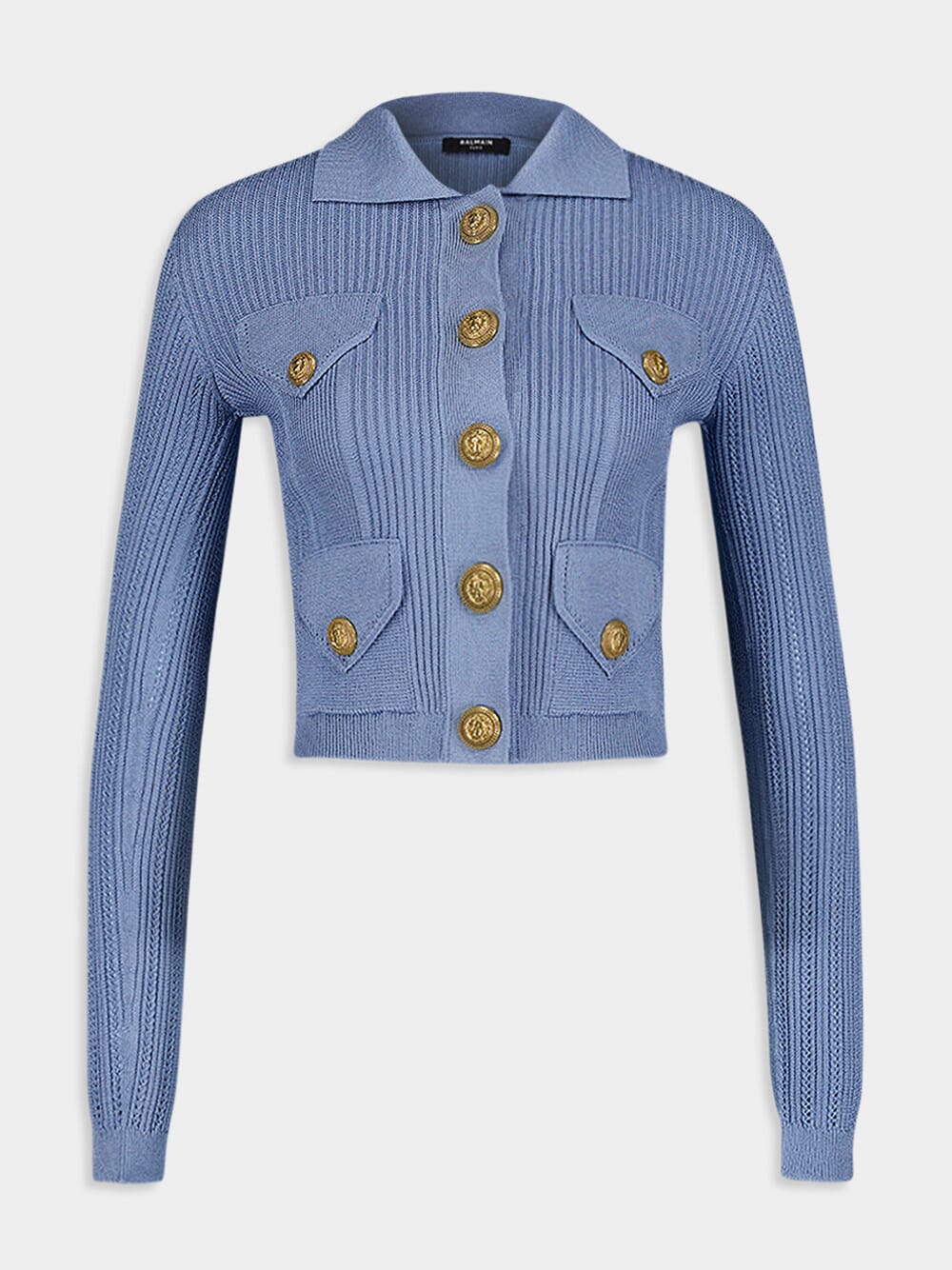 Ribbed Knit Button-Up Cardigan
