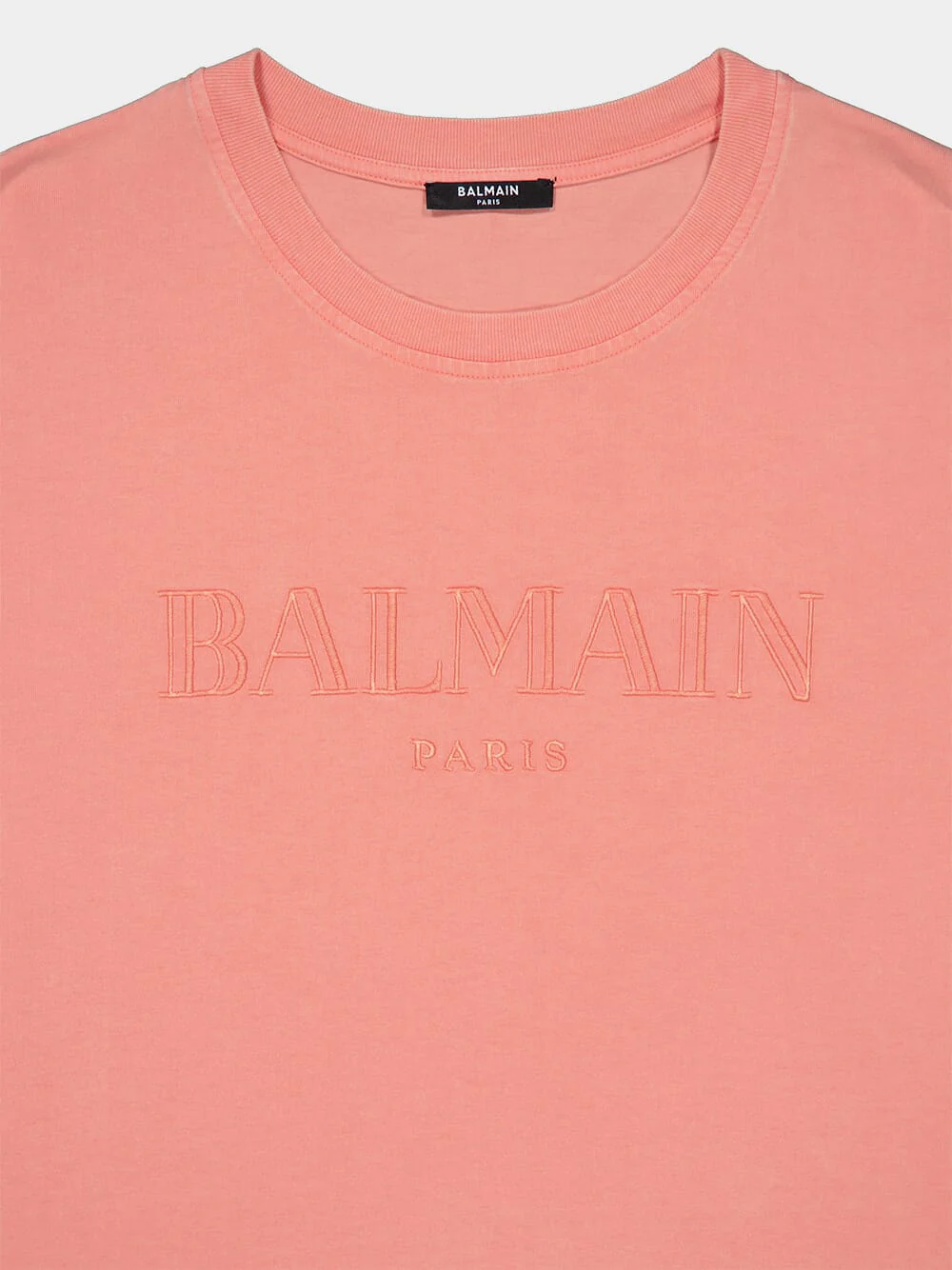 Salmon Vintage Balmain Embroidered T-Shirt - Image 3