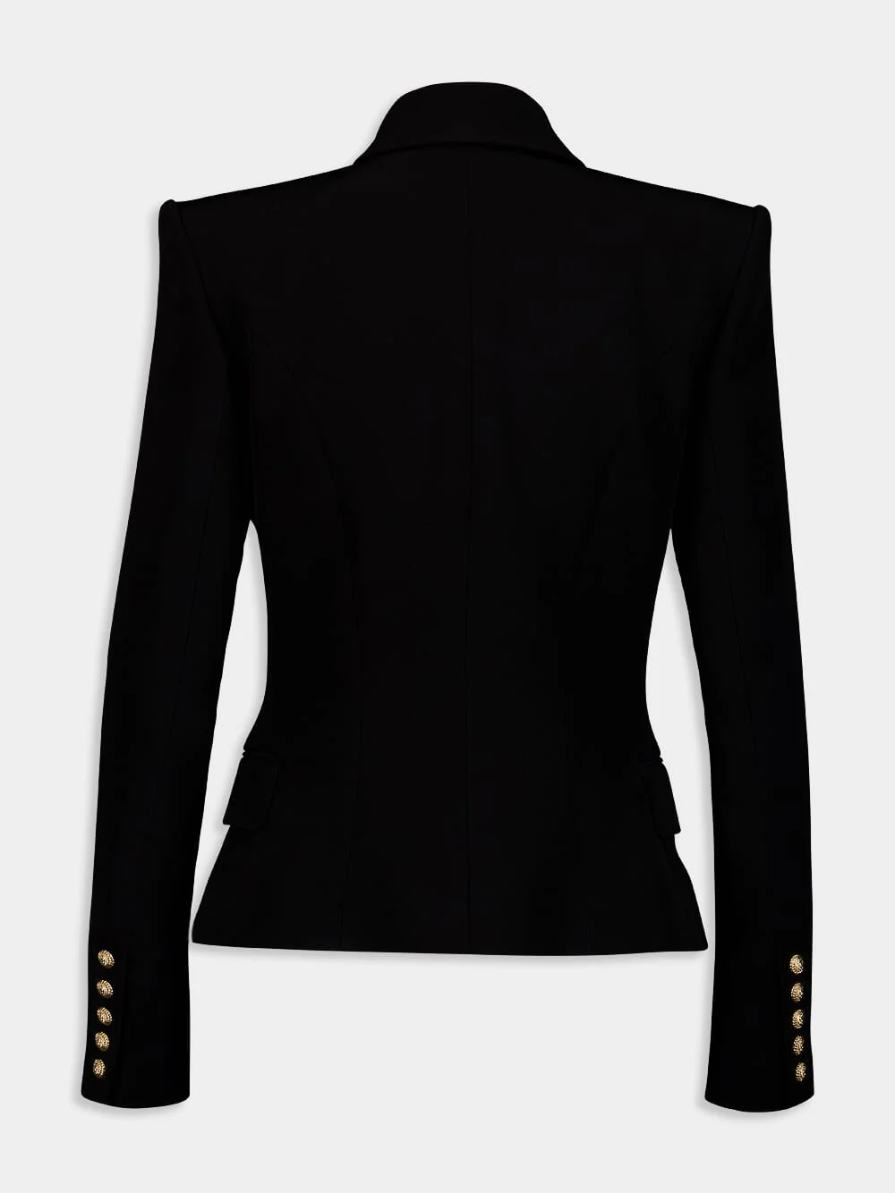 Satin-Lapel Crepe Blazer - Image 2