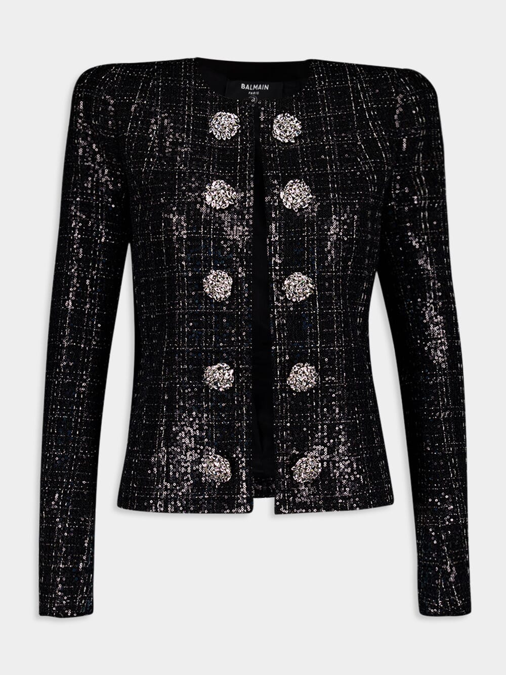 Sequin-Embellished Tweed Jacket - Image 2