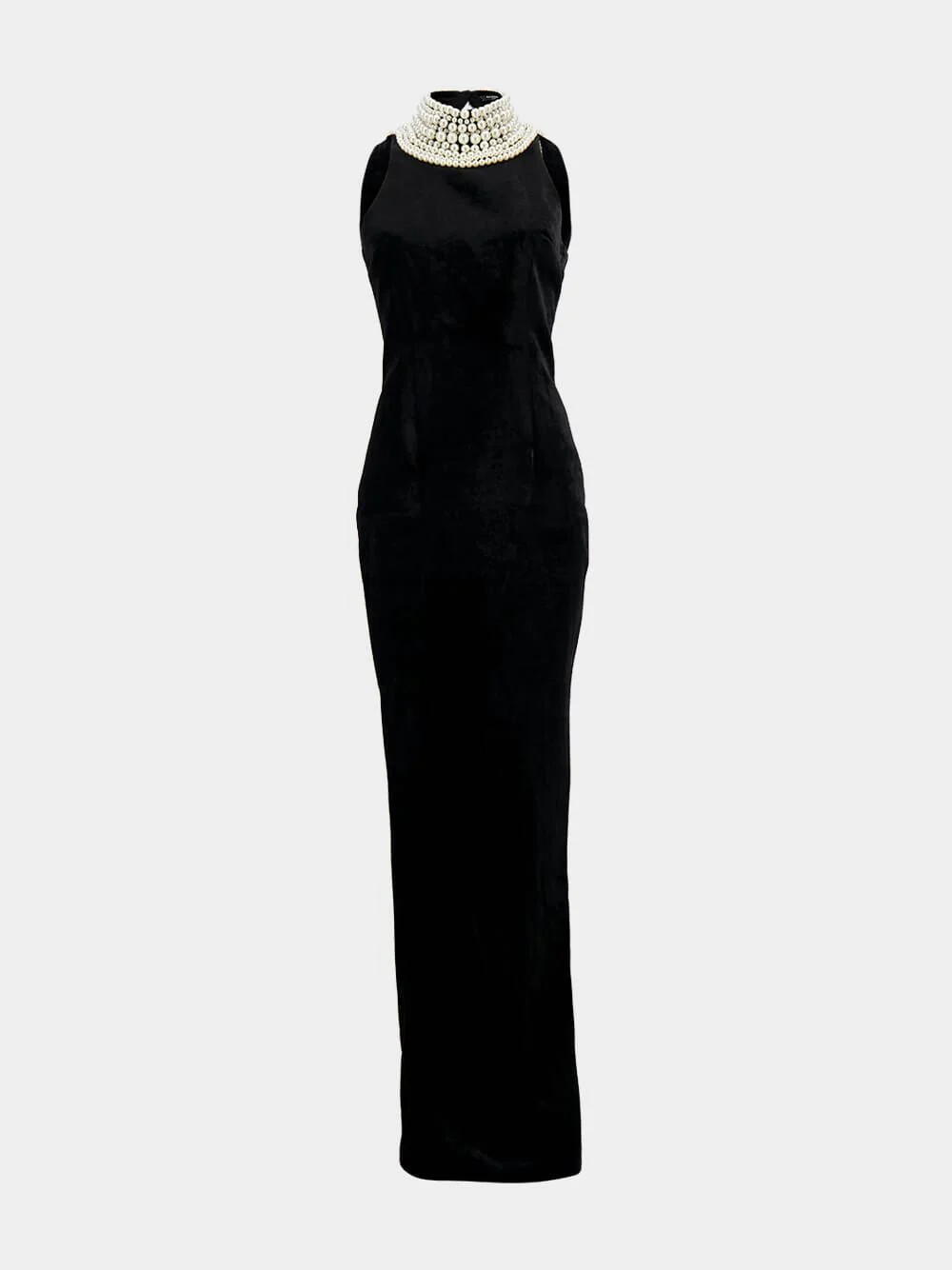 Velvet Halterneck Maxi Dress - Image 2