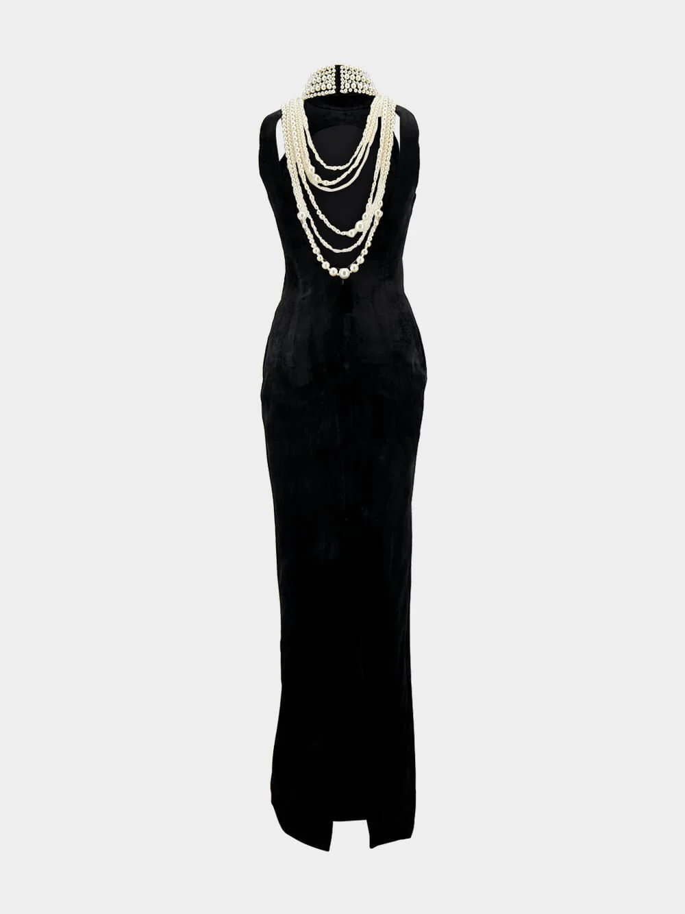 Velvet Halterneck Maxi Dress - Image 4